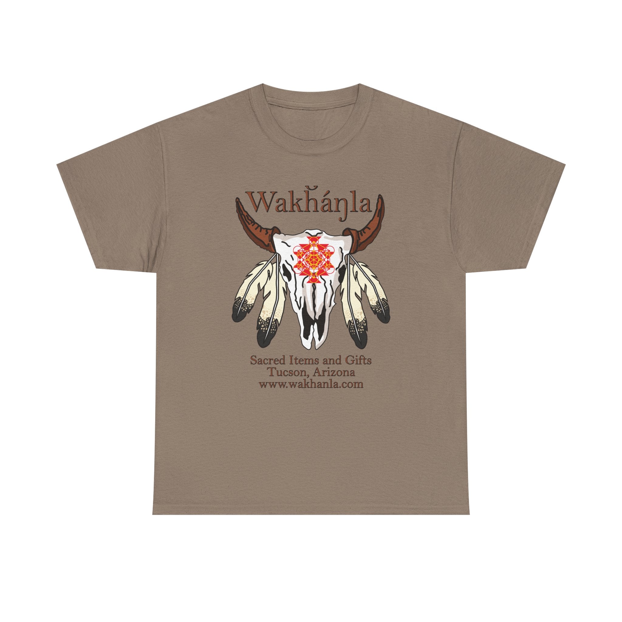 Wakhanla Buffalo Skull Logo T-Shirt — Native-Inspired Sacred Geometry Tee