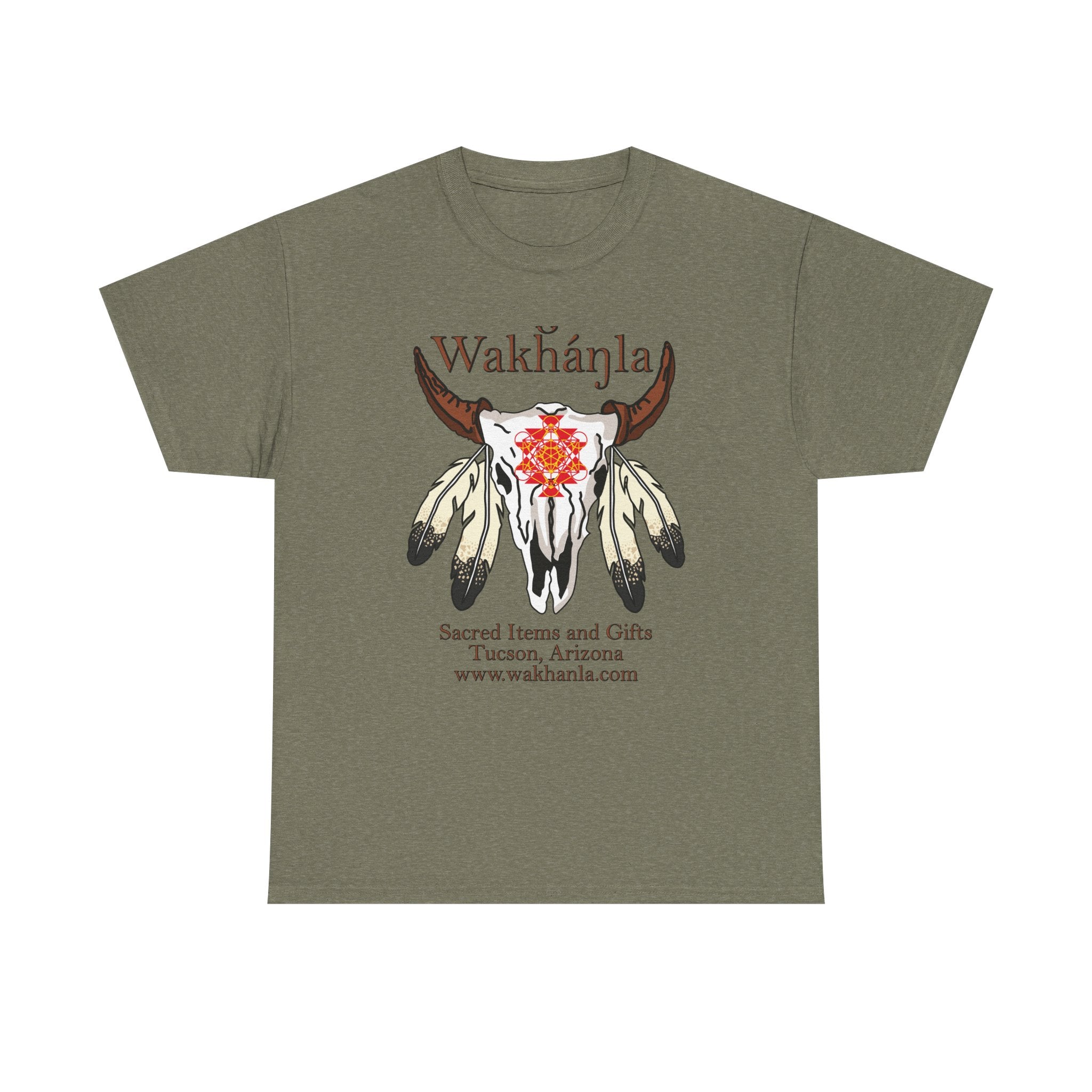 Wakhanla Buffalo Skull Logo T-Shirt — Native-Inspired Sacred Geometry Tee