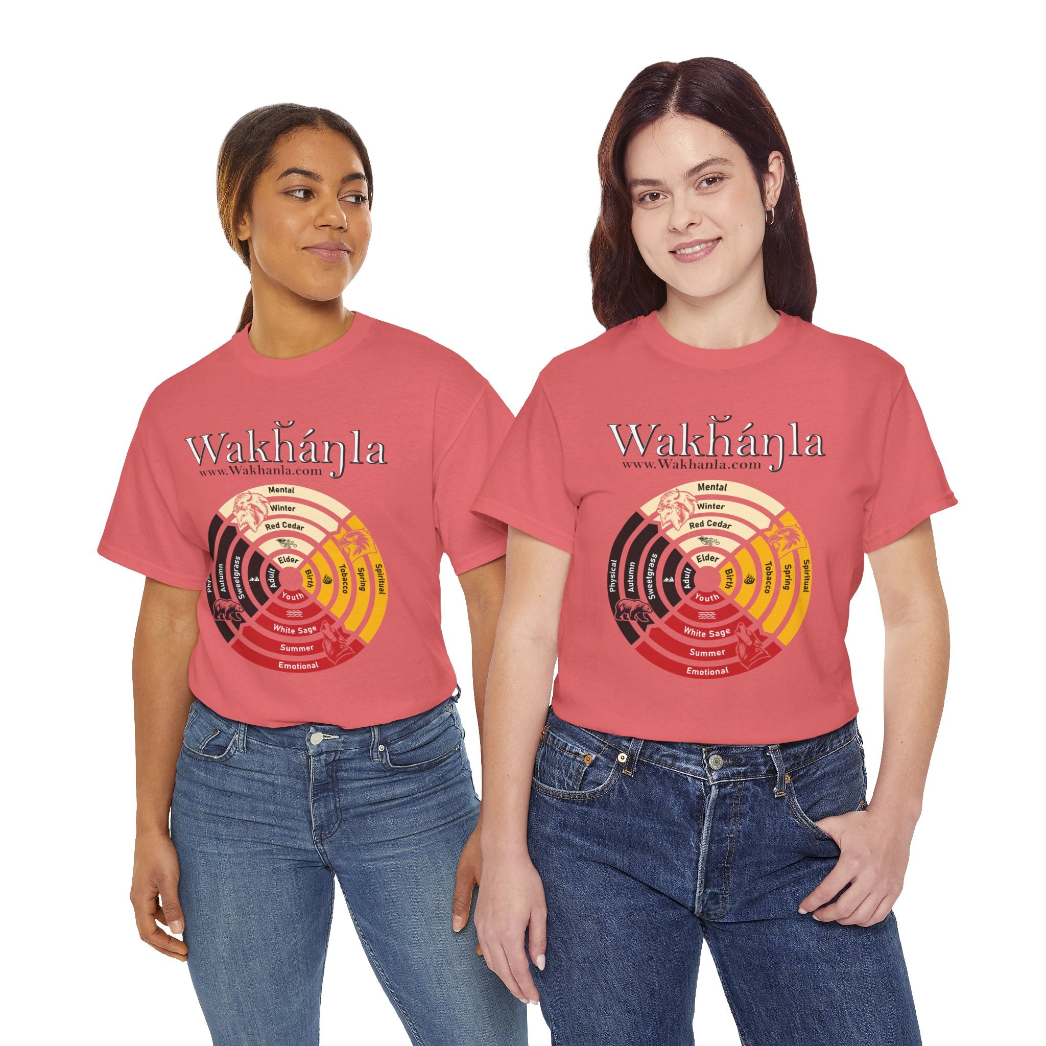 Medicine Wheel Concentric Tee — Sacred Four Teachings Cotton Shirt