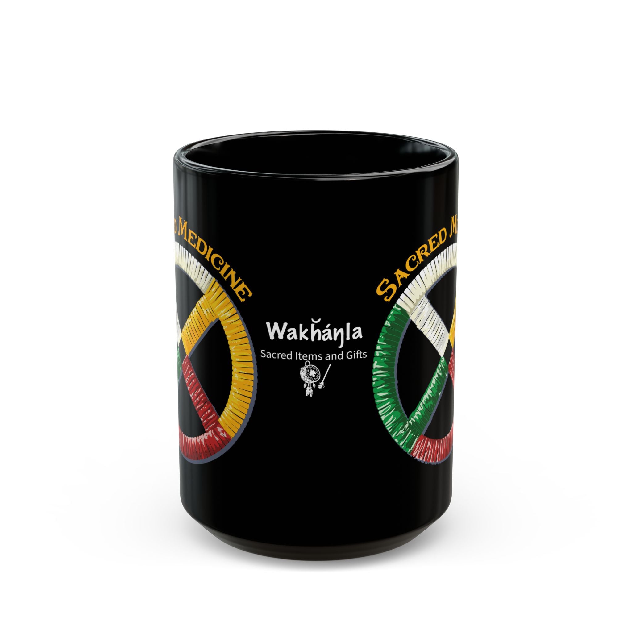 Cree* Style Porcupine Quill Medicine Wheel Mug (11oz/15oz)