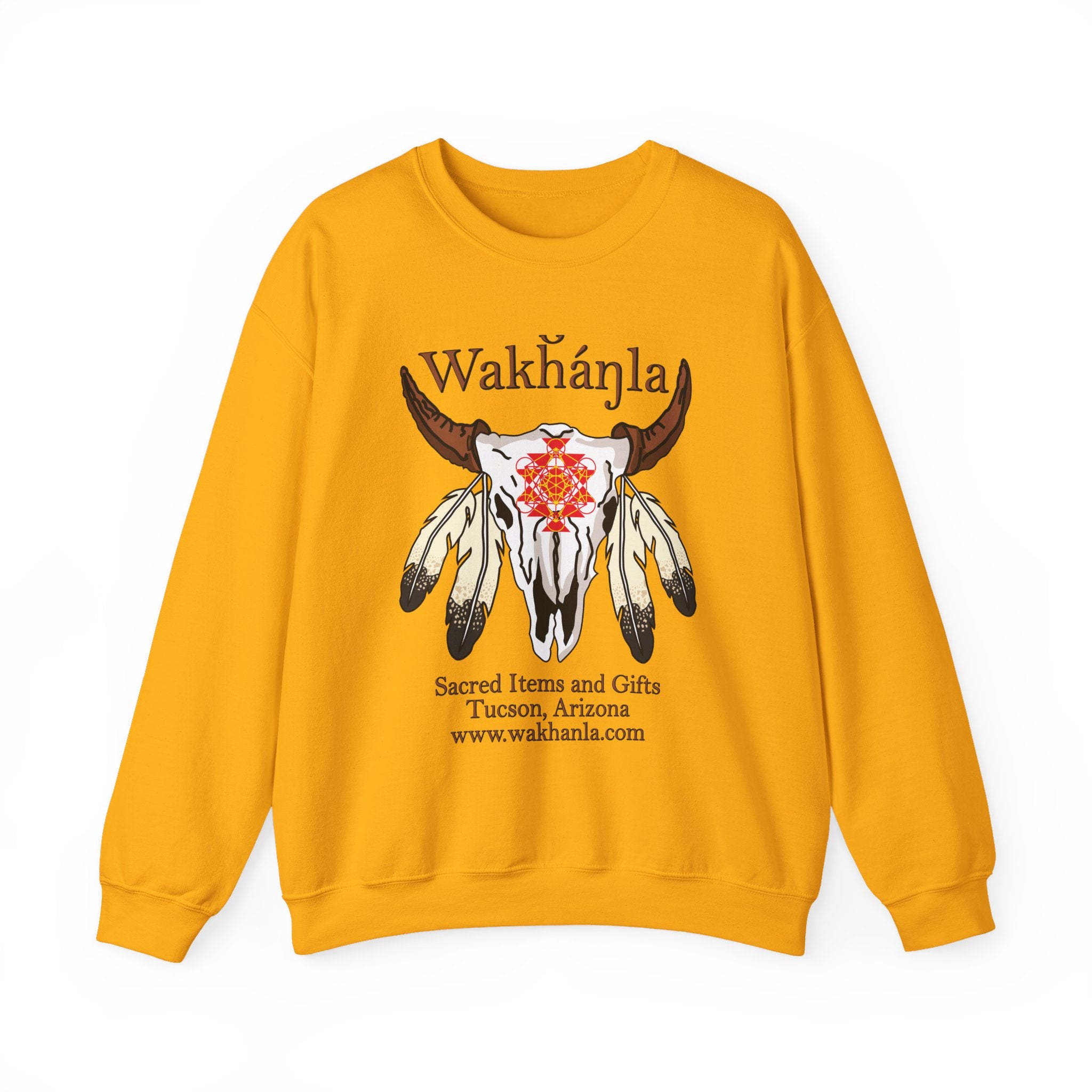 Wakhanla Buffalo Skull Logo Crewneck Sweatshirt