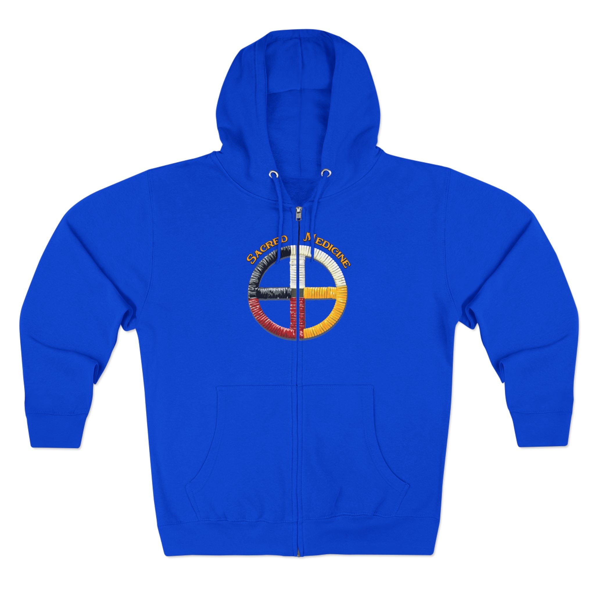 Ojibwe* Style Medicine Wheel Zip Hoodie