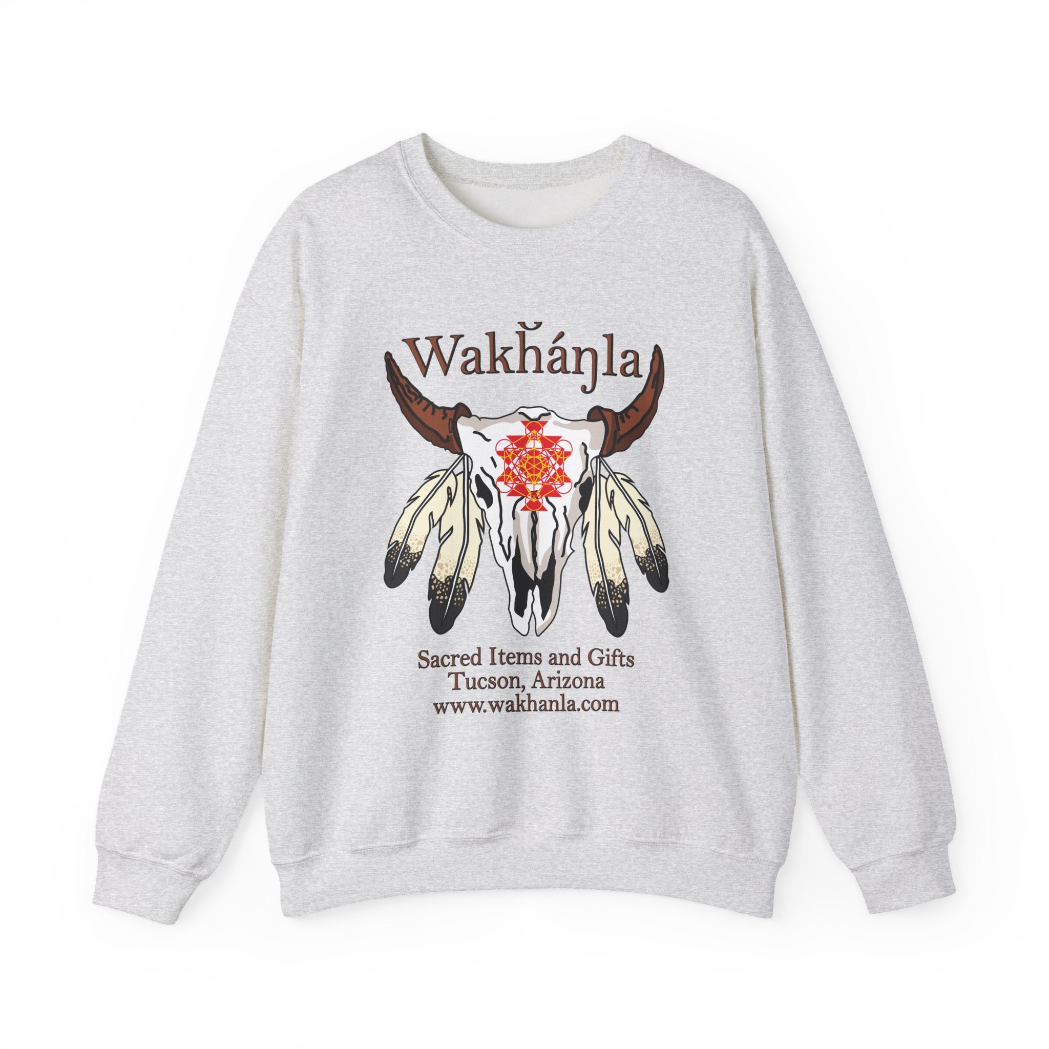 Wakhanla Buffalo Skull Logo Crewneck Sweatshirt
