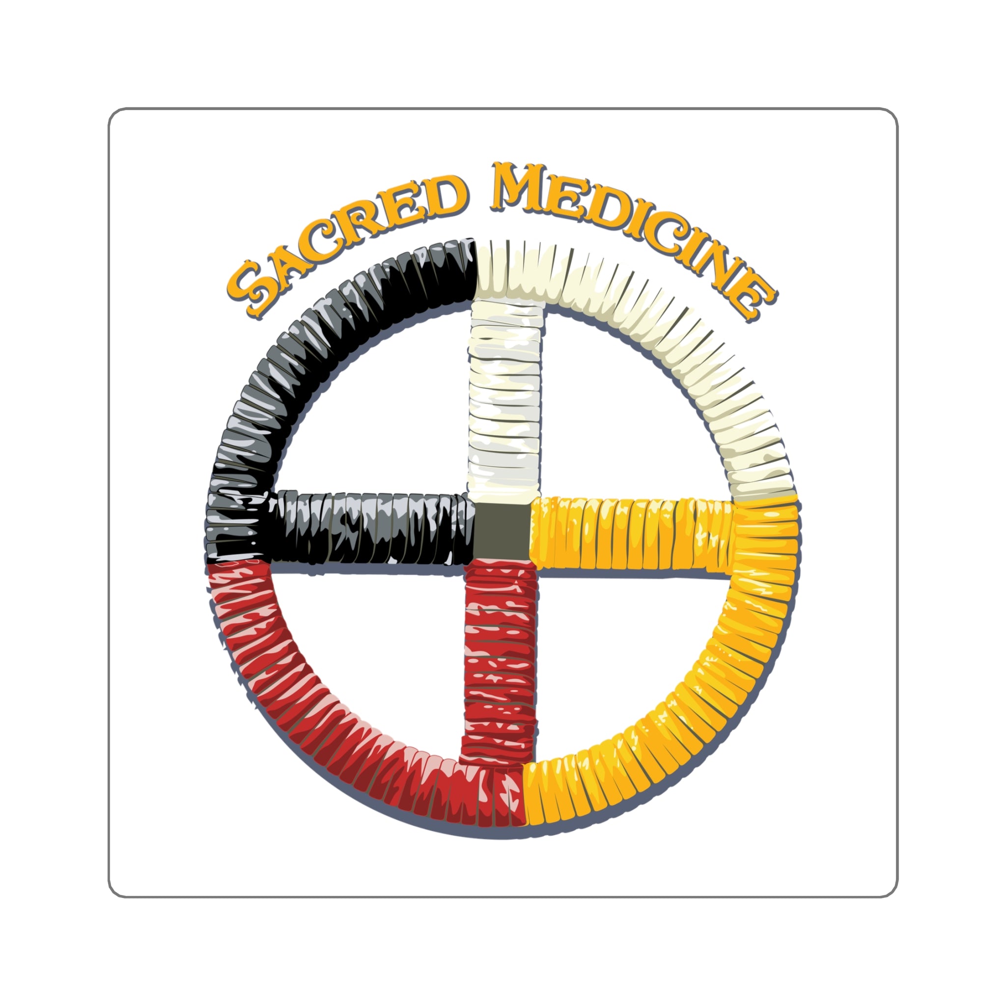 Ojibwe* Medicine Wheel Square Sticker ON SALE 10% OFF!