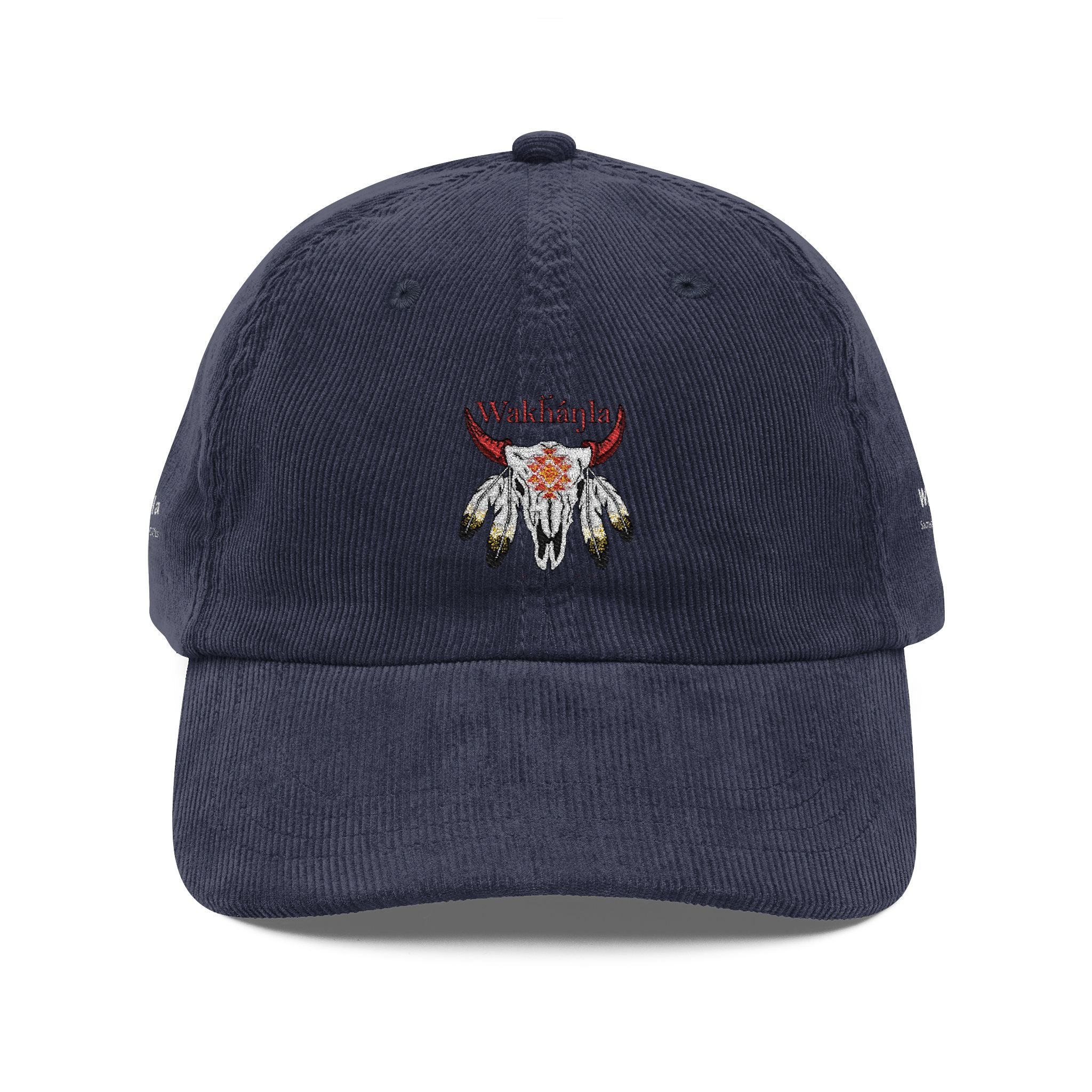 Embroidered Vintage Corduroy Cap — Wakhanla Logo