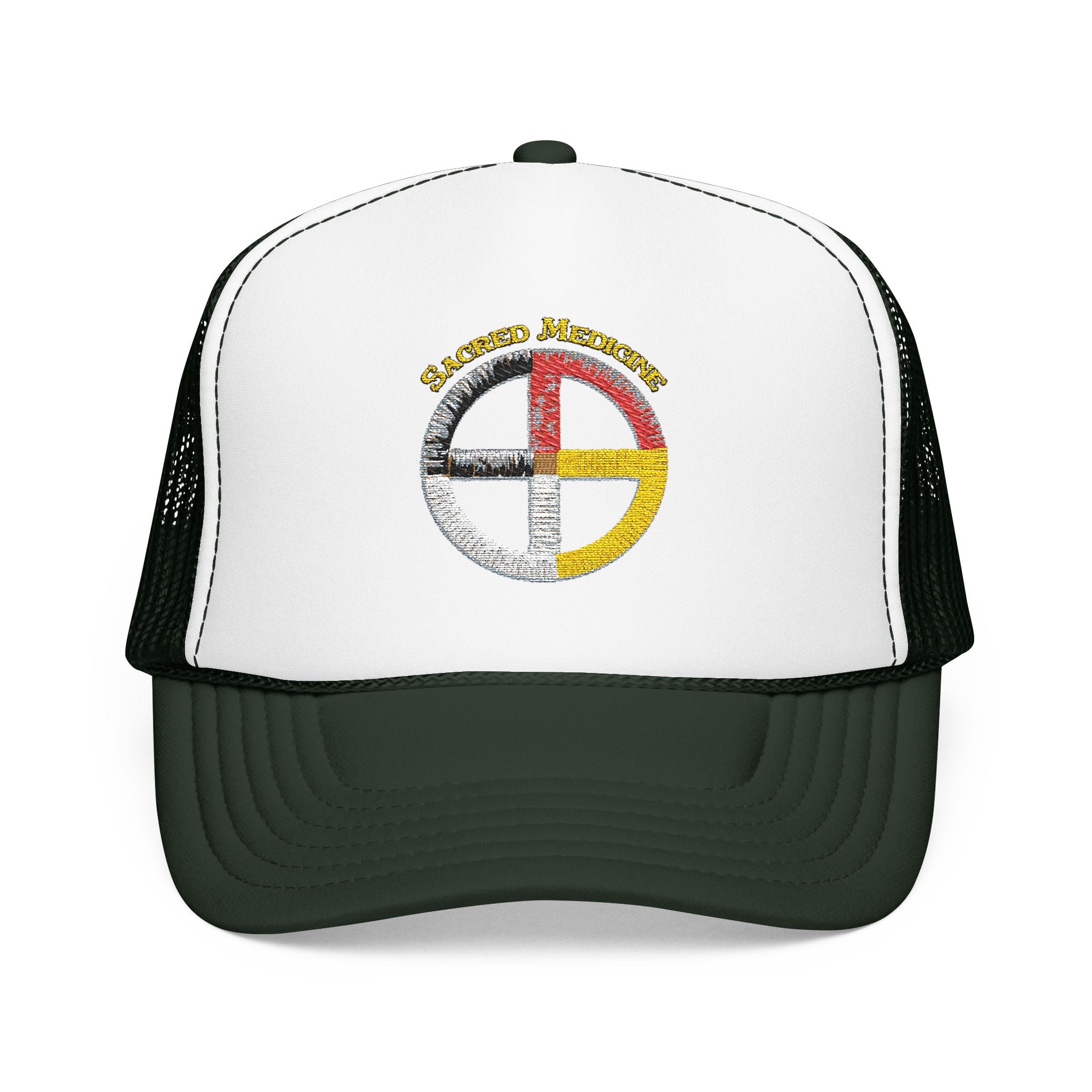 Ojibwe Sacred Medicine Wheel Trucker Hat