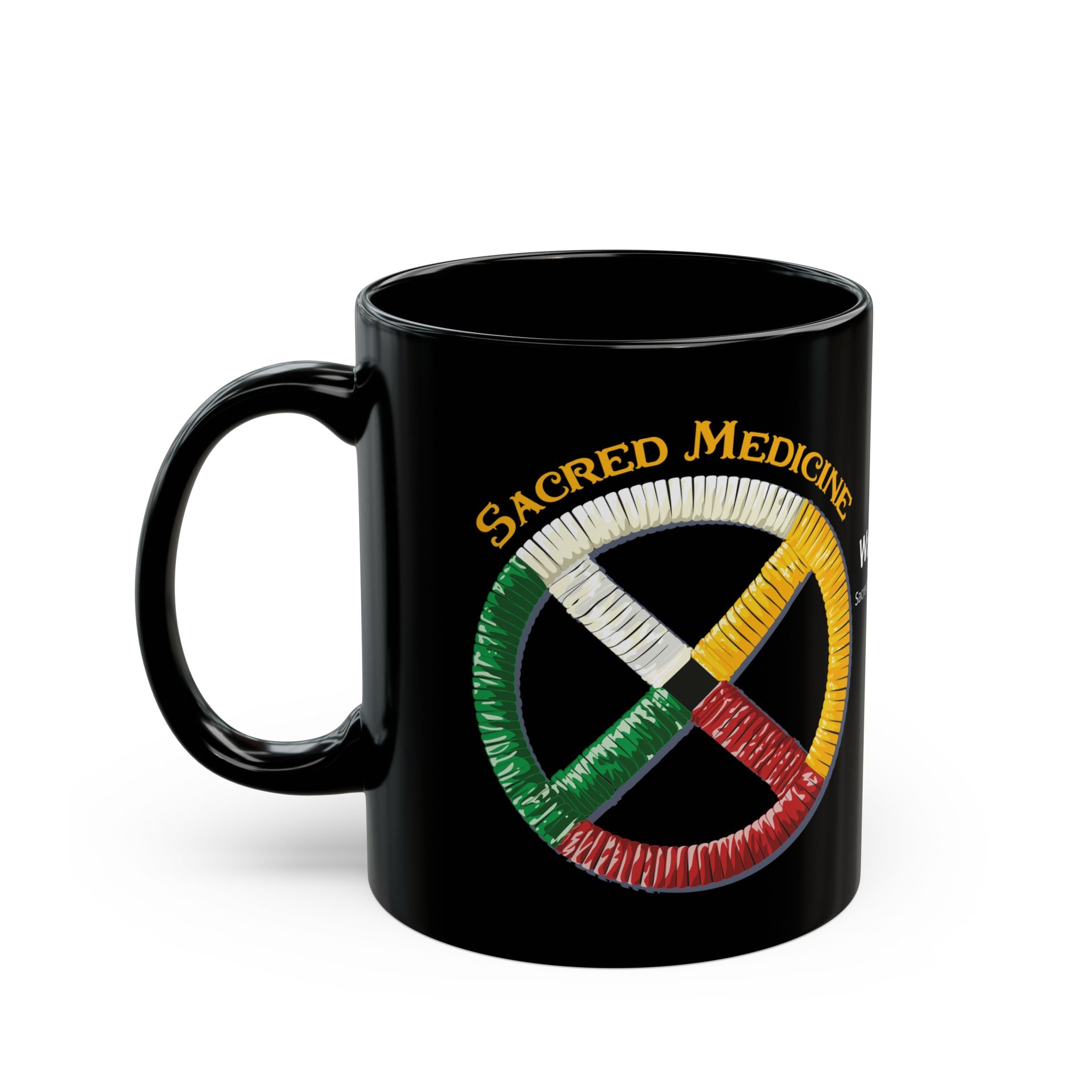 Cree* Style Porcupine Quill Medicine Wheel Mug (11oz/15oz)