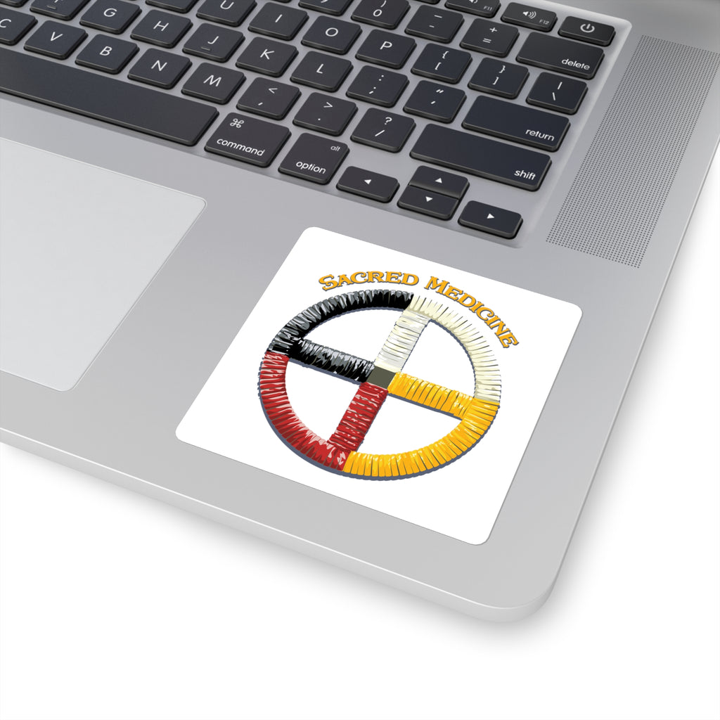 Ojibwe* Medicine Wheel Square Sticker ON SALE 10% OFF!