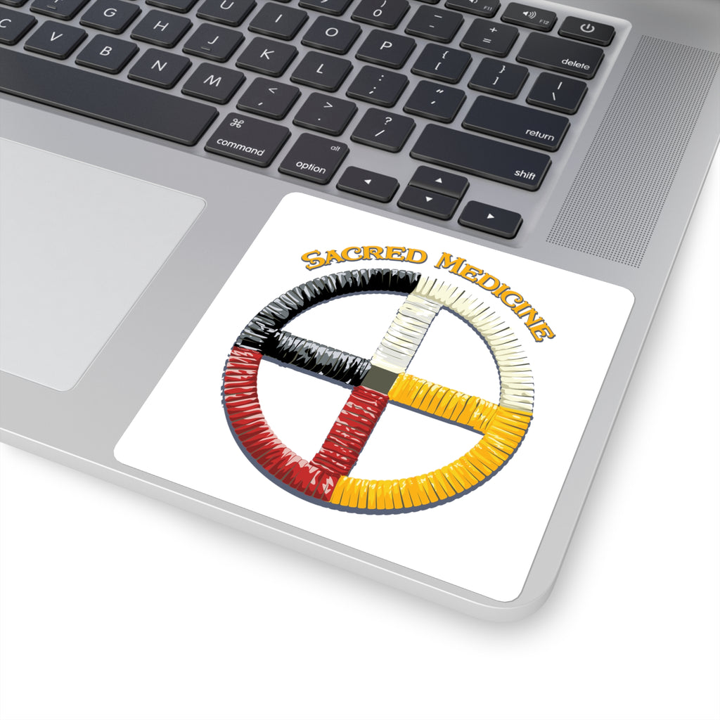 Ojibwe* Medicine Wheel Square Sticker ON SALE 10% OFF!