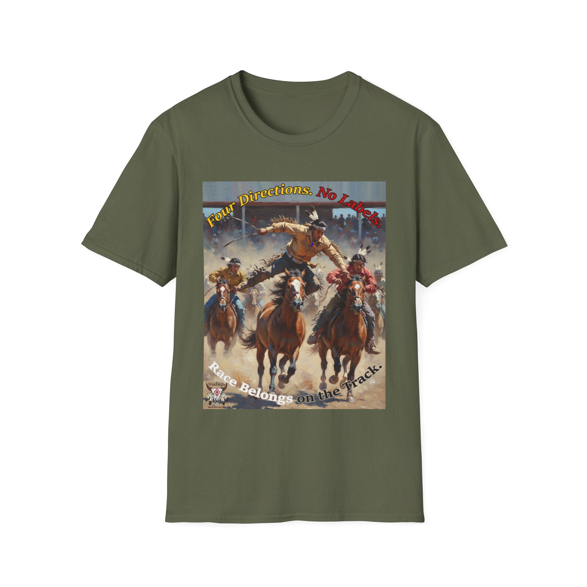 Four Colors. No Labels. Race Belongs on the Track Graphic Tee