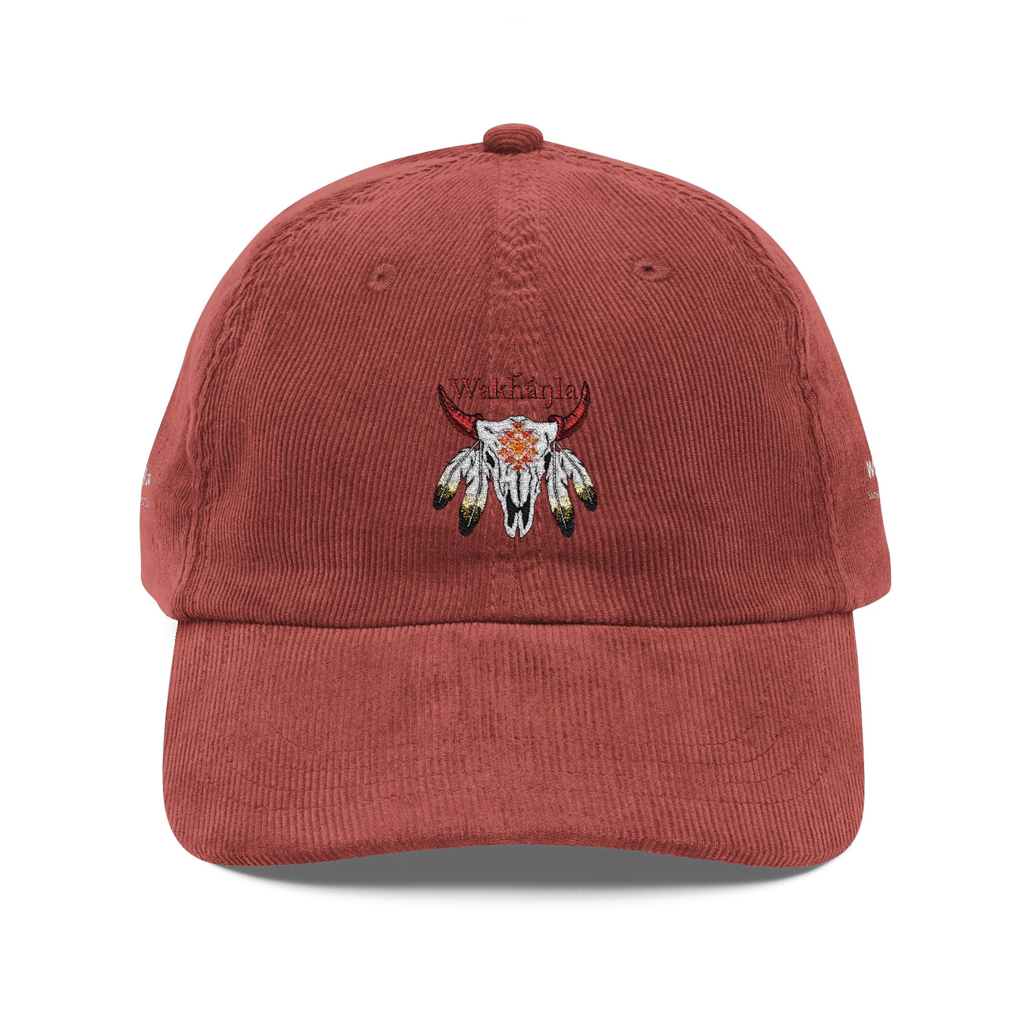 Embroidered Vintage Corduroy Cap — Wakhanla Logo