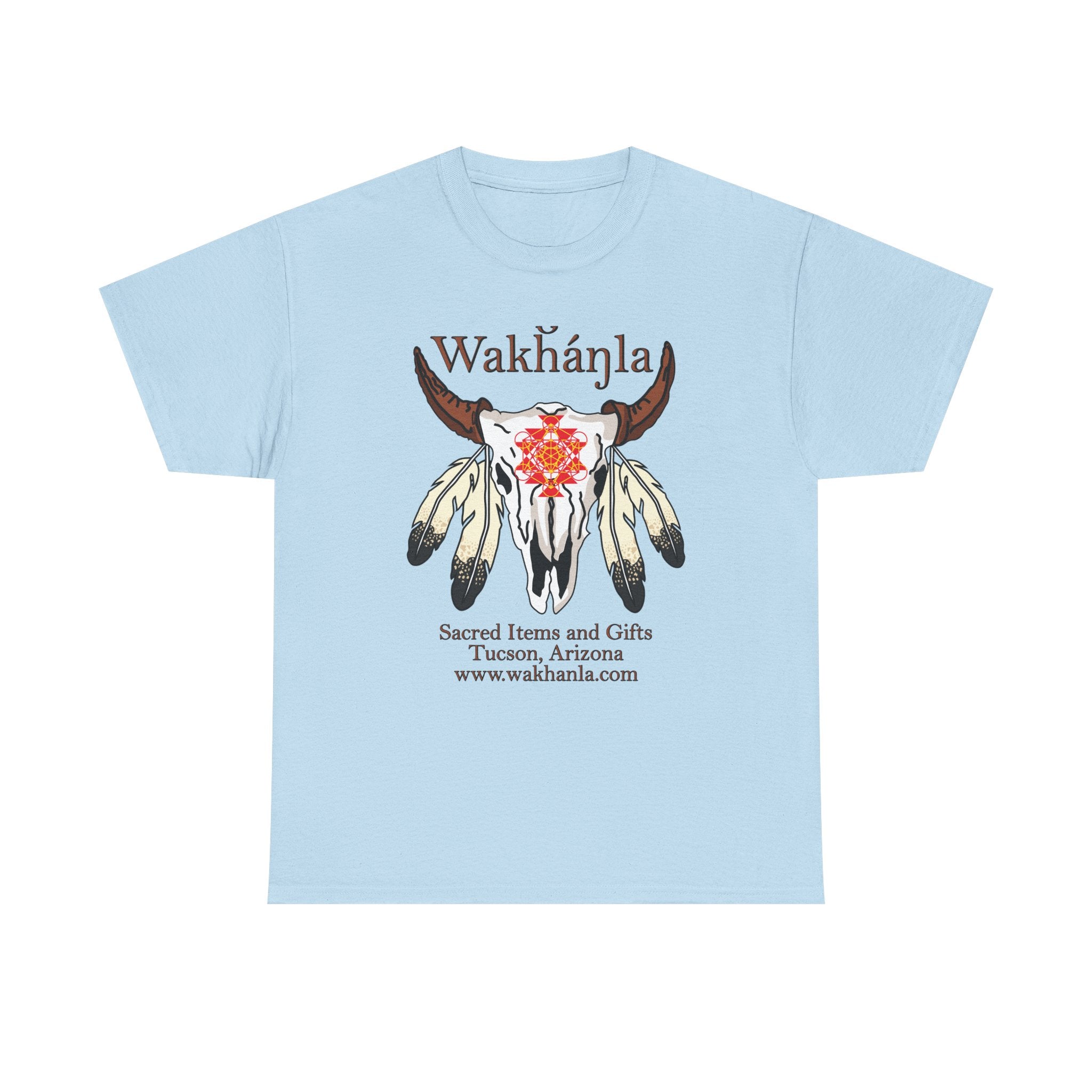 Wakhanla Buffalo Skull Logo T-Shirt — Native-Inspired Sacred Geometry Tee
