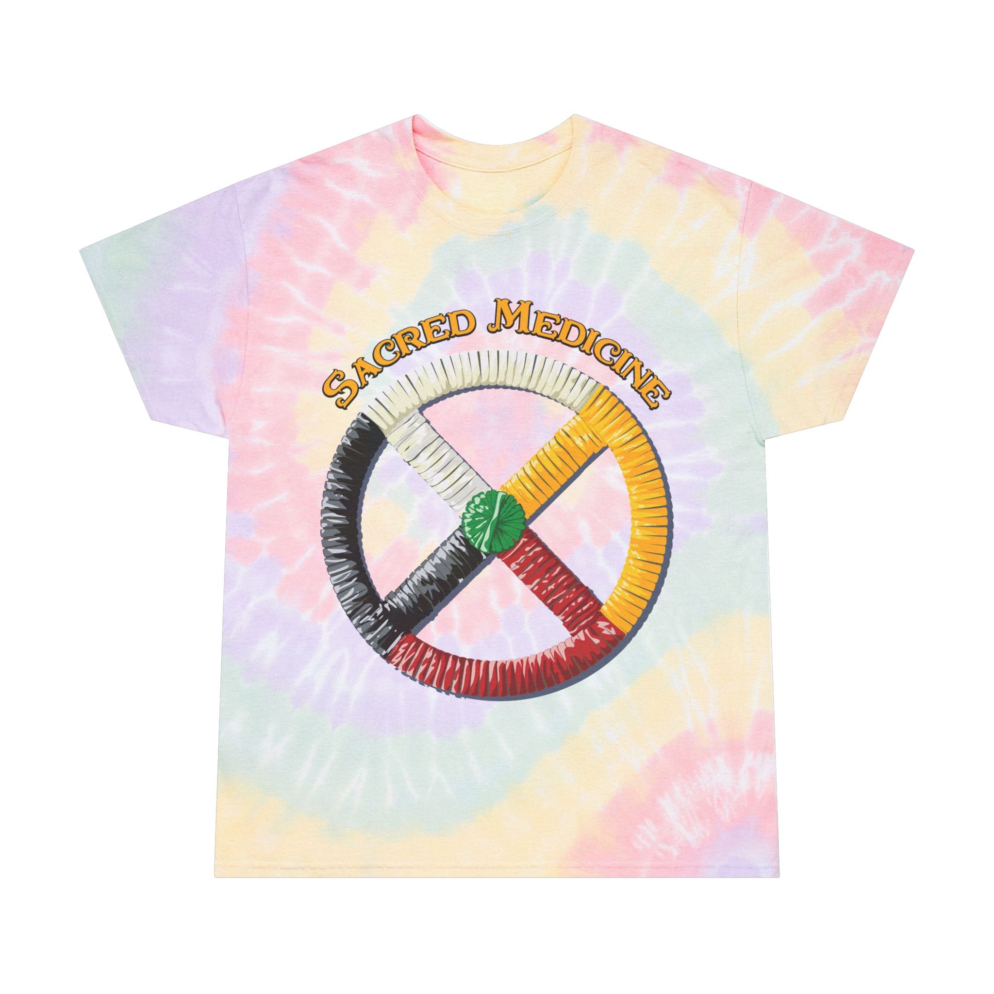 Anisinaabe* Spiral Tie-Dye Tee — Medicine Wheel