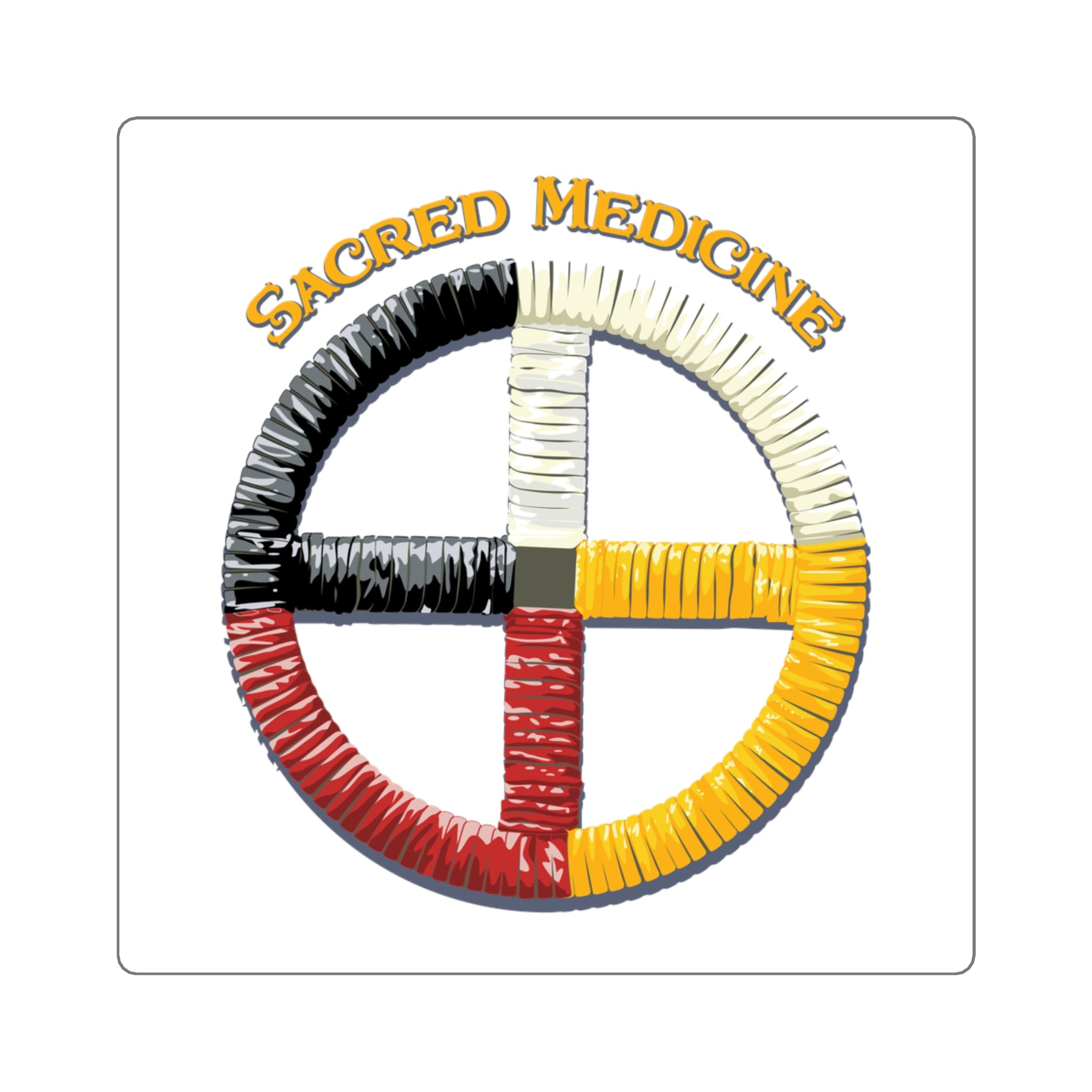 Ojibwe* Medicine Wheel Square Sticker ON SALE 10% OFF!