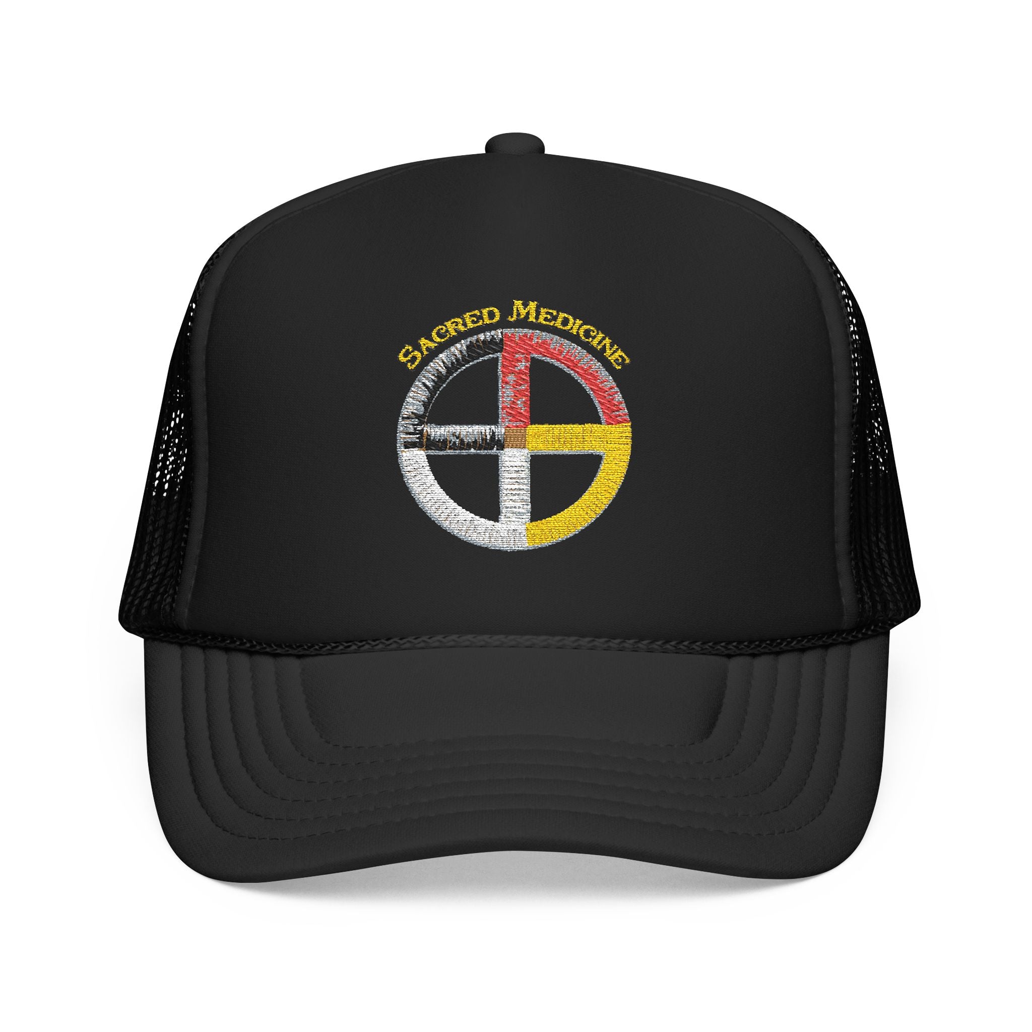 Ojibwe Sacred Medicine Wheel Trucker Hat