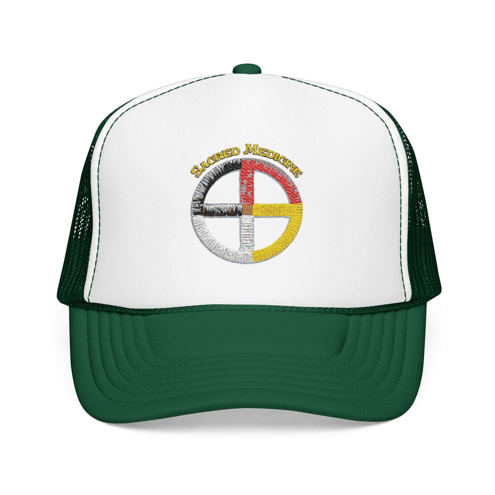 Ojibwe Sacred Medicine Wheel Trucker Hat