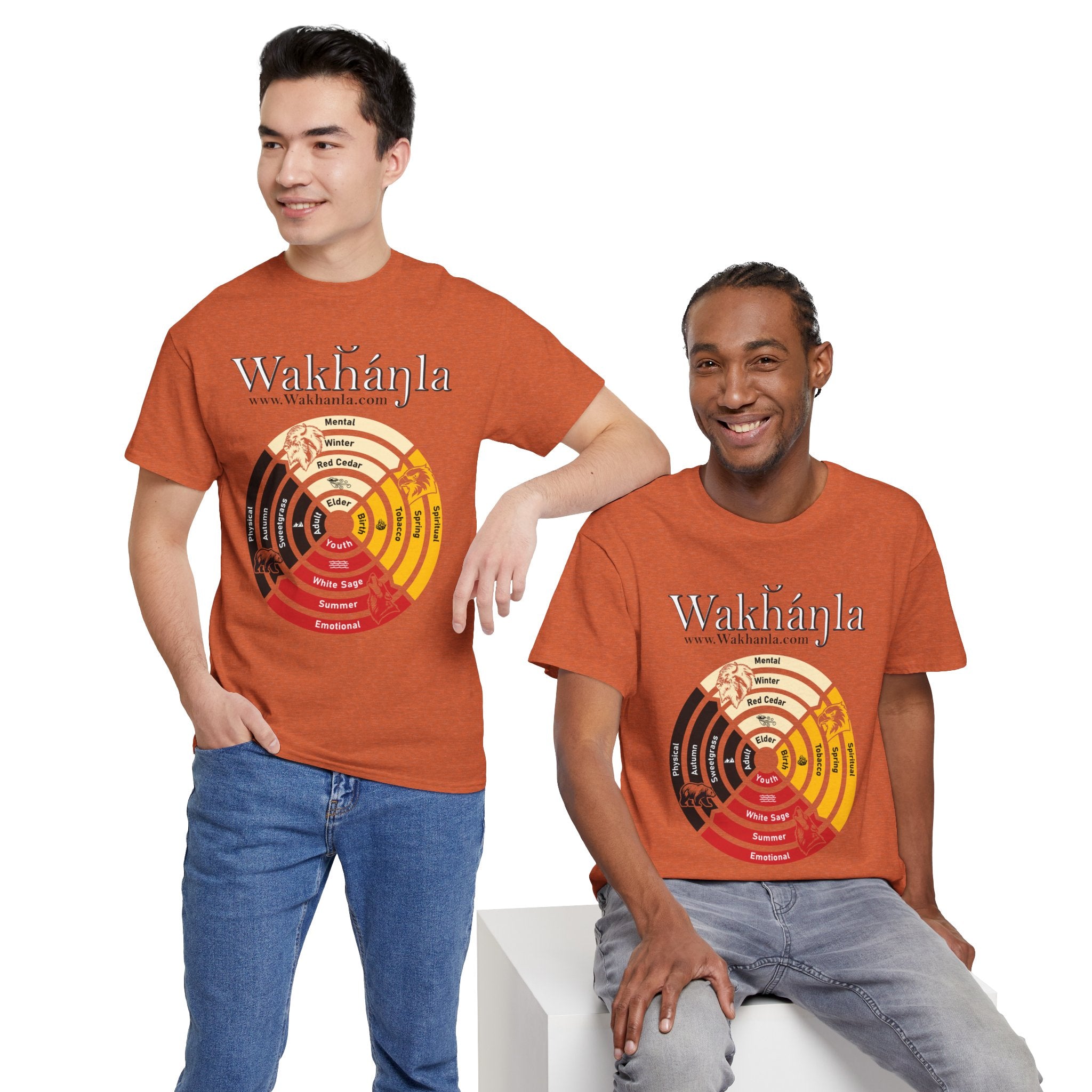 Medicine Wheel Concentric Tee — Sacred Four Teachings Cotton Shirt