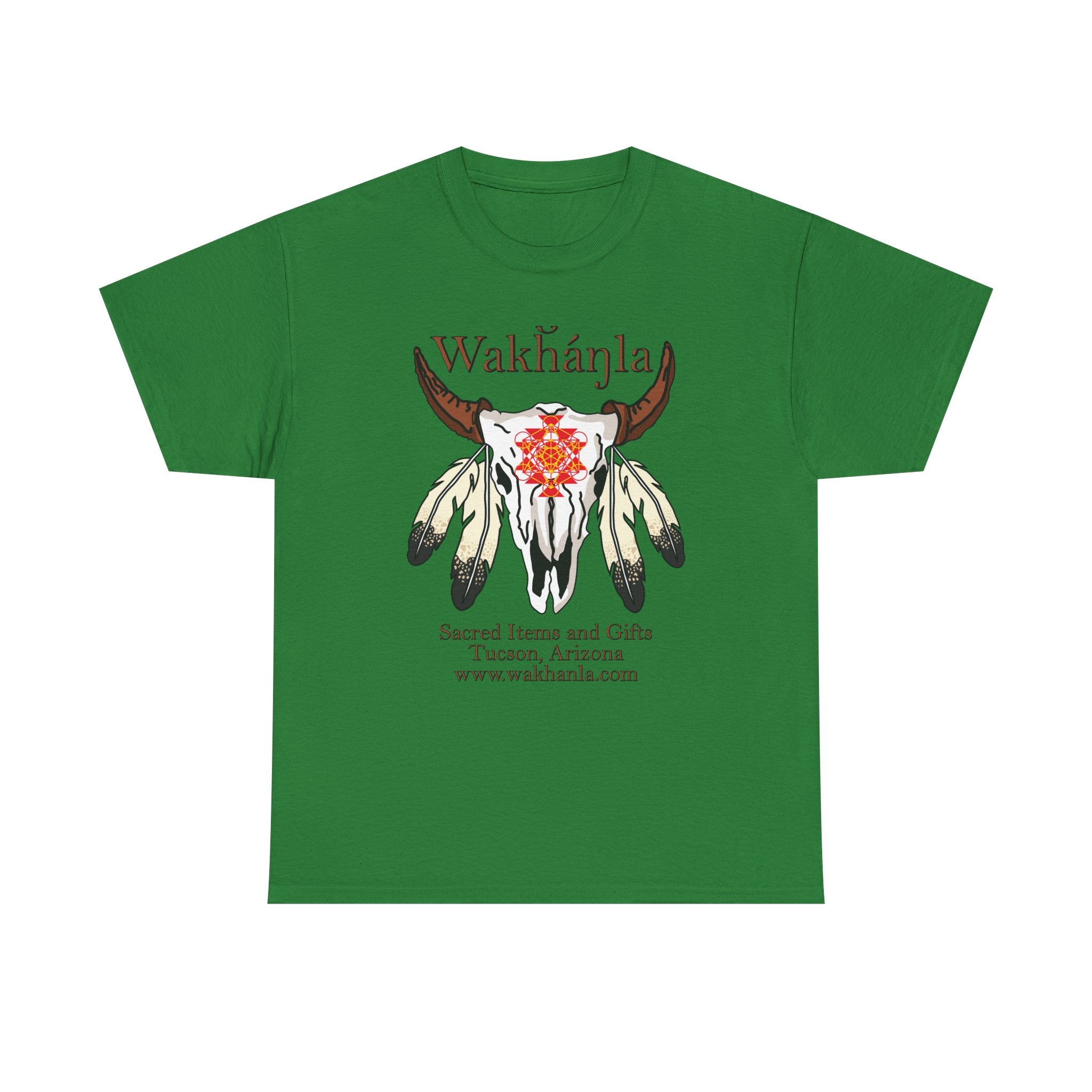 Wakhanla Buffalo Skull Logo T-Shirt — Native-Inspired Sacred Geometry Tee