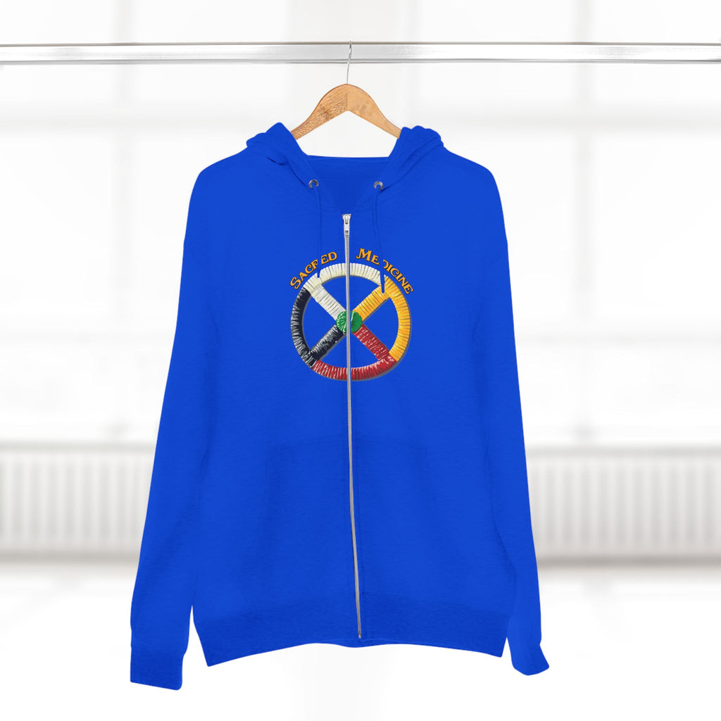 Anishinaabe* Style Medicine Wheel Zip Hoodie