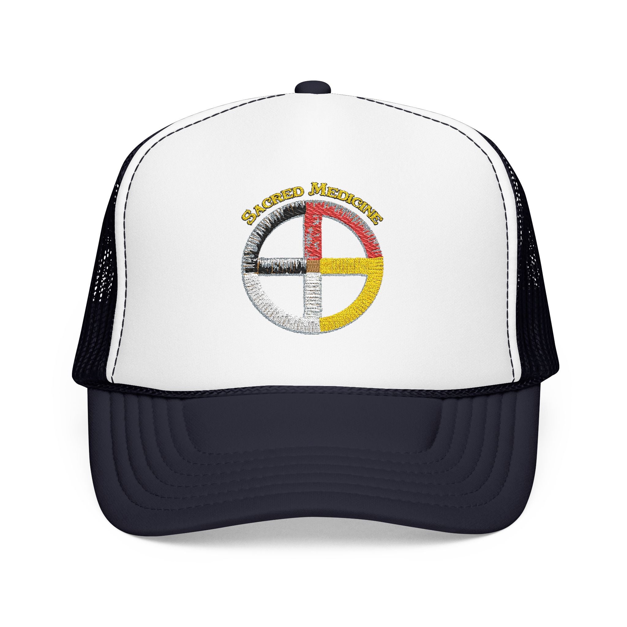 Ojibwe Sacred Medicine Wheel Trucker Hat