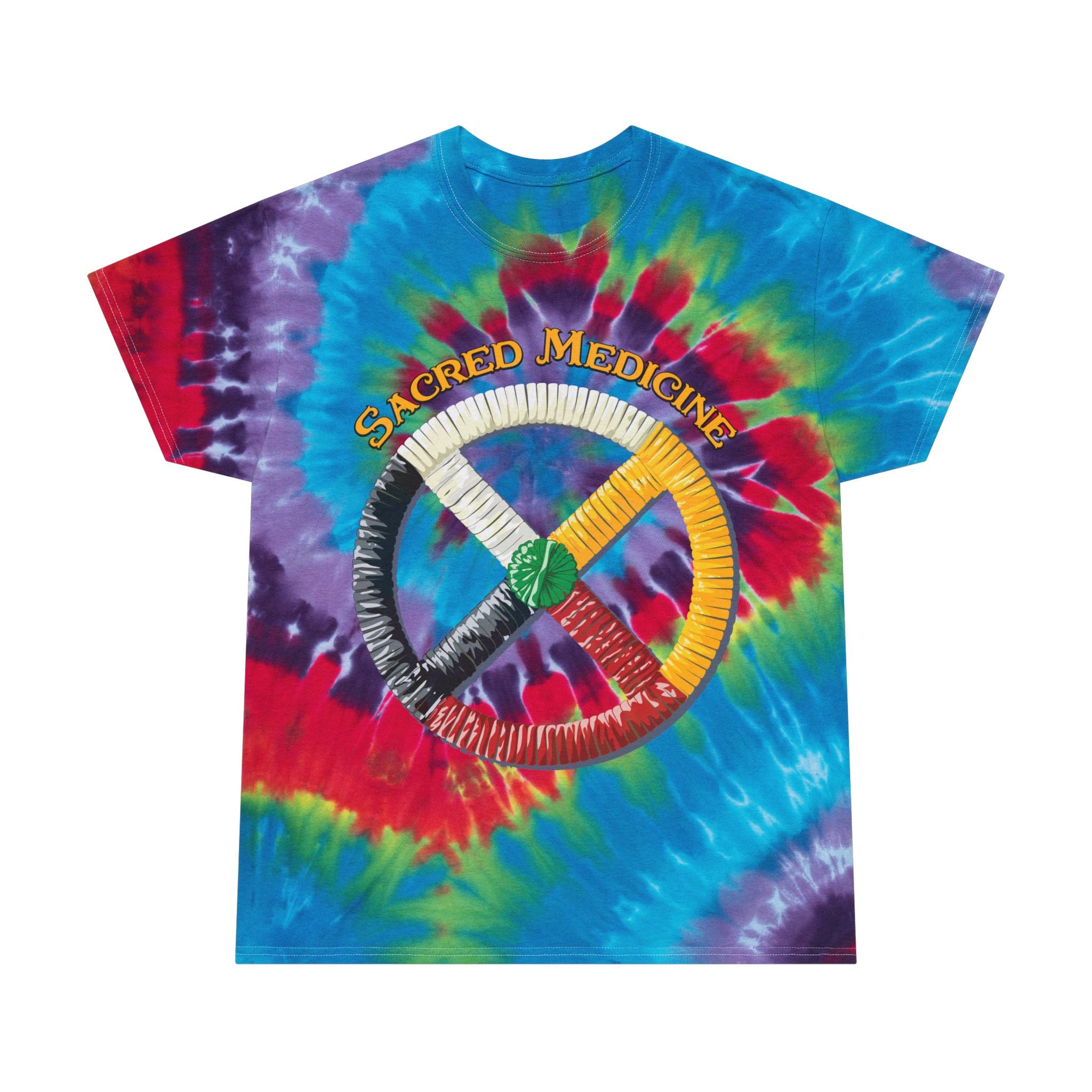 Anisinaabe* Spiral Tie-Dye Tee — Medicine Wheel