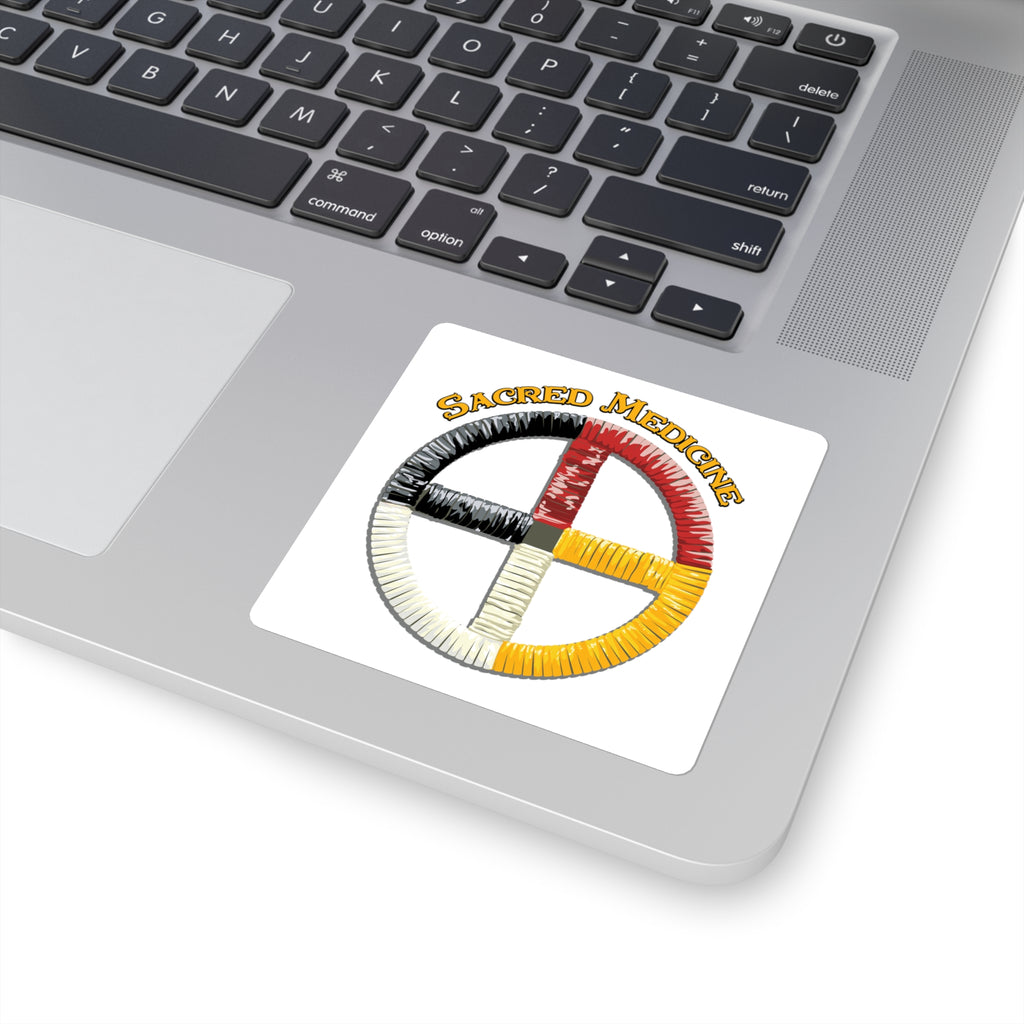 Lakota* Medicine Wheel Square Sticker ON SALE 10% OFF!