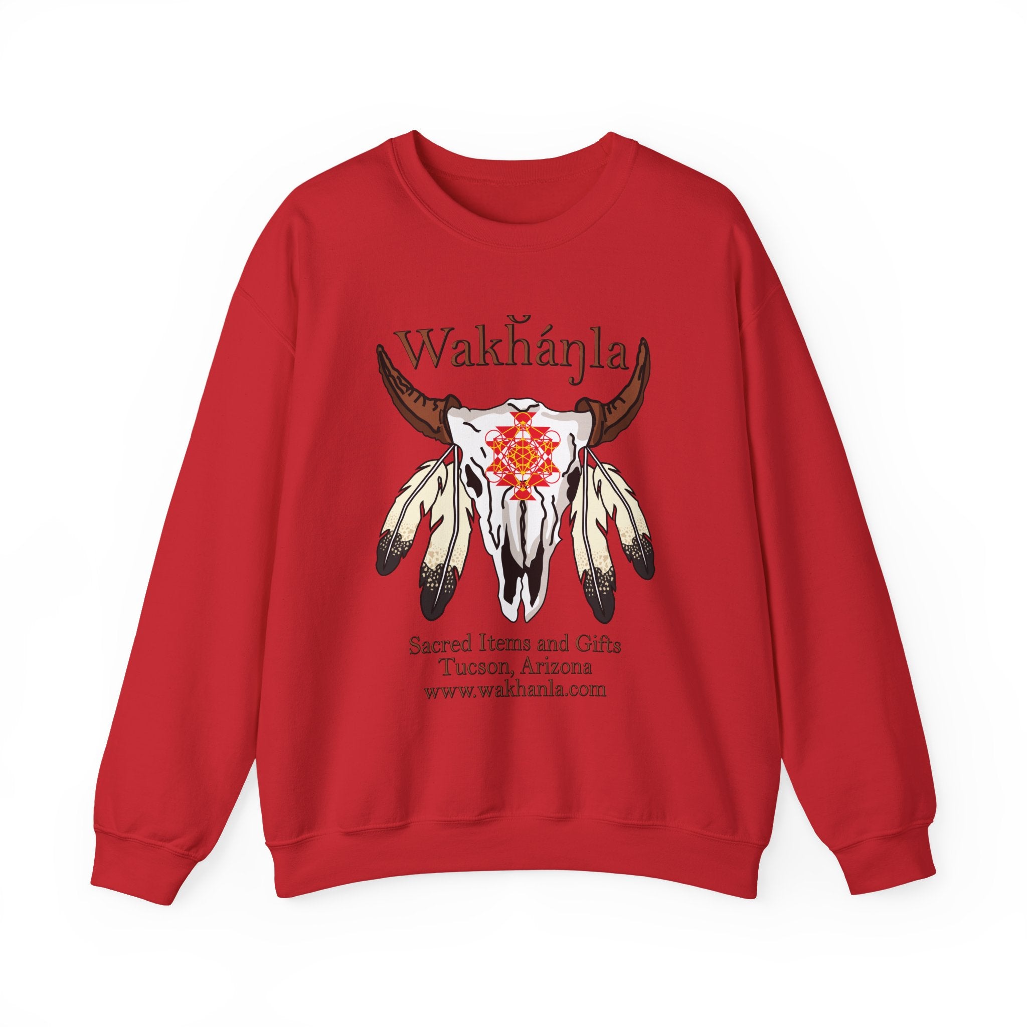 Wakhanla Buffalo Skull Logo Crewneck Sweatshirt