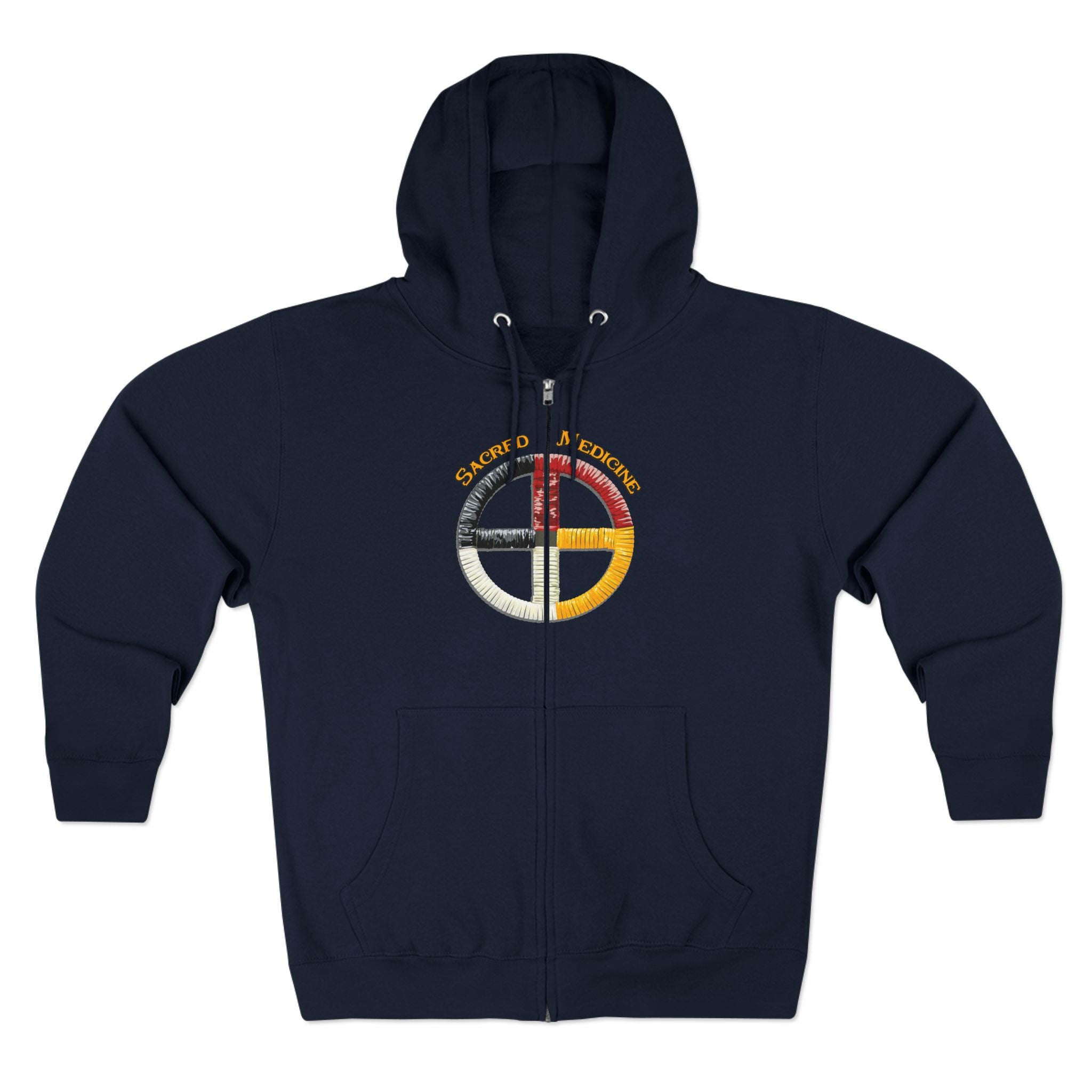 Lakota* Style Medicine Wheel Zip Hoodie