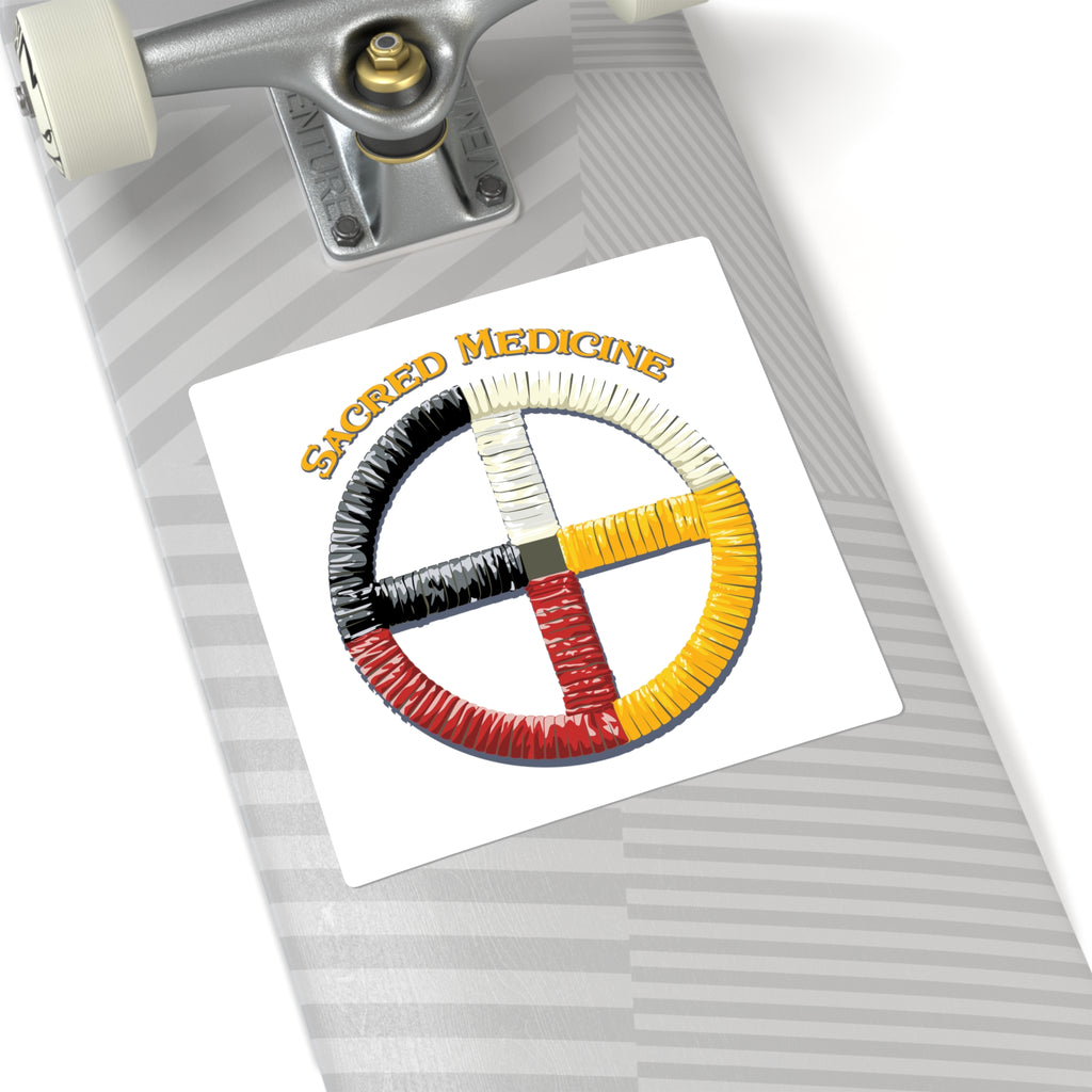 Ojibwe* Medicine Wheel Square Sticker ON SALE 10% OFF!