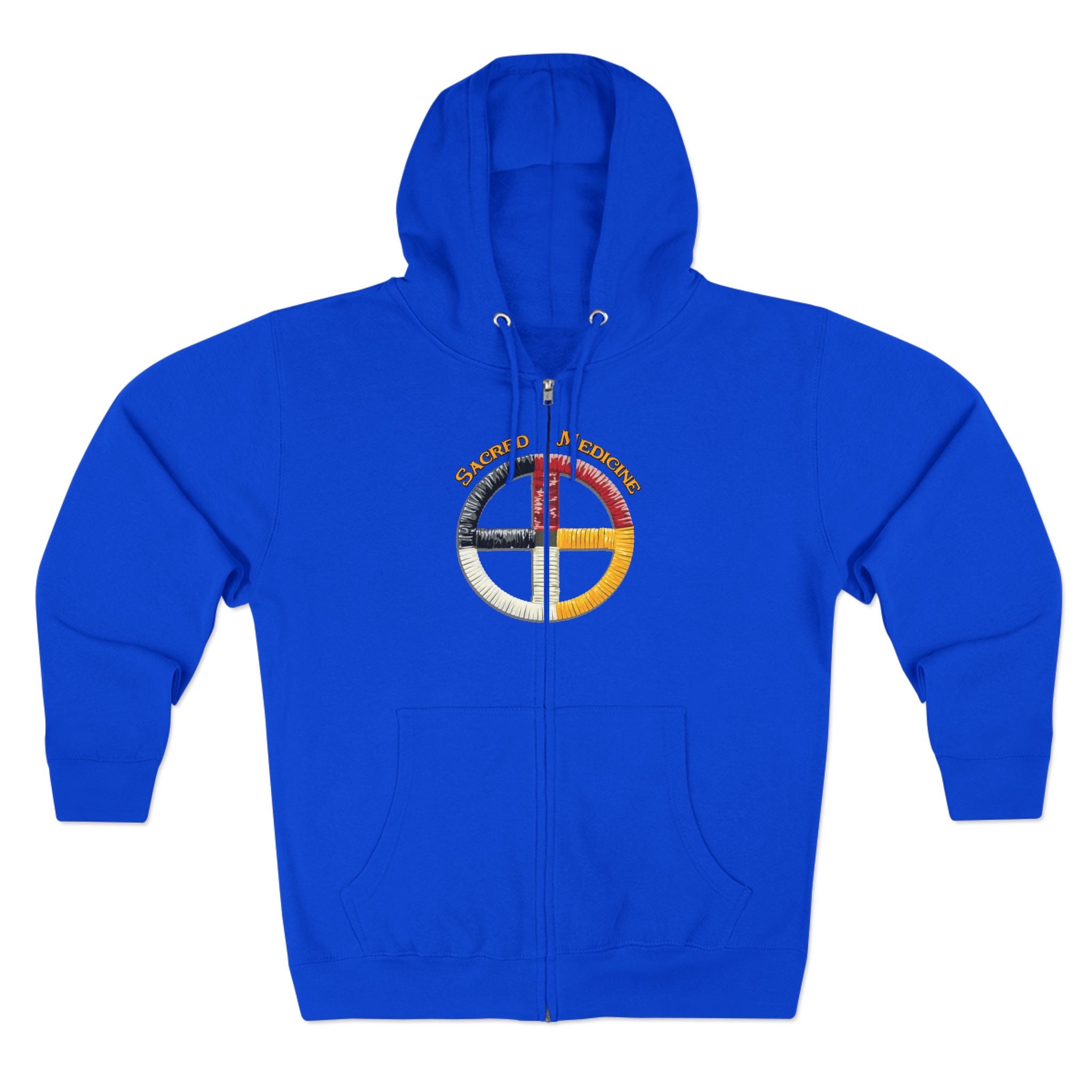 Lakota* Style Medicine Wheel Zip Hoodie
