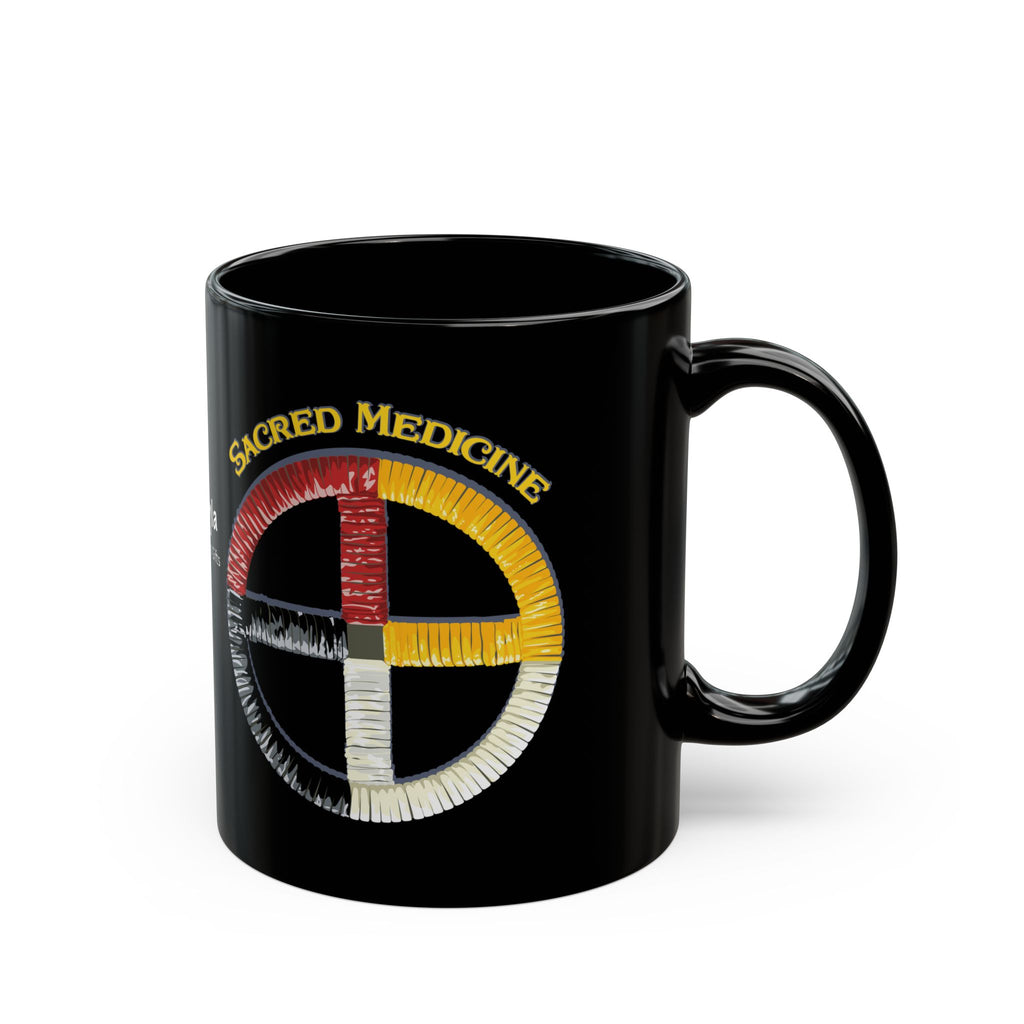 Ojibwe* Style Porcupine Quill Medicine Wheel Mug (11oz/15oz)