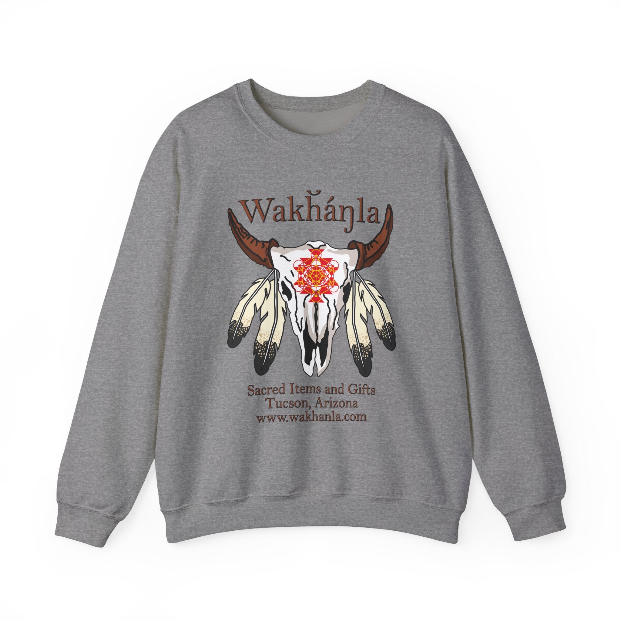 Wakhanla Buffalo Skull Logo Crewneck Sweatshirt