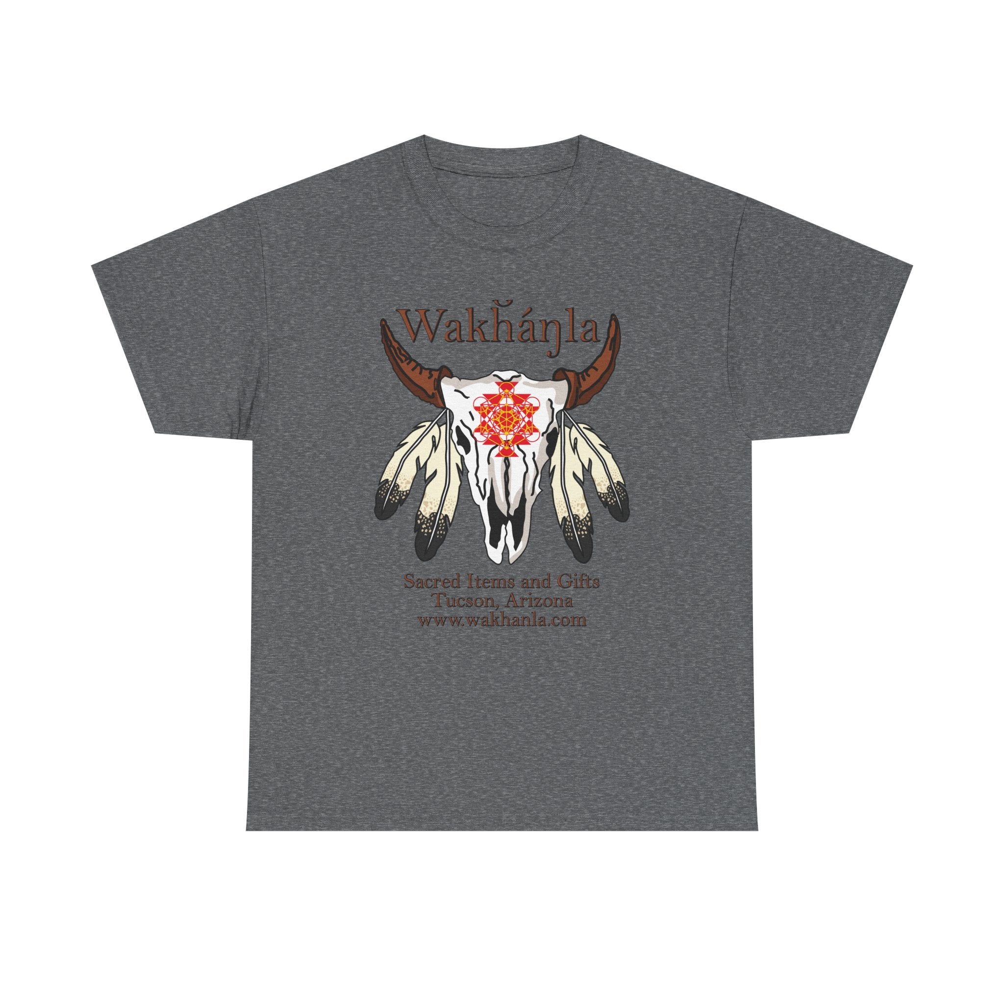 Wakhanla Buffalo Skull Logo T-Shirt — Native-Inspired Sacred Geometry Tee