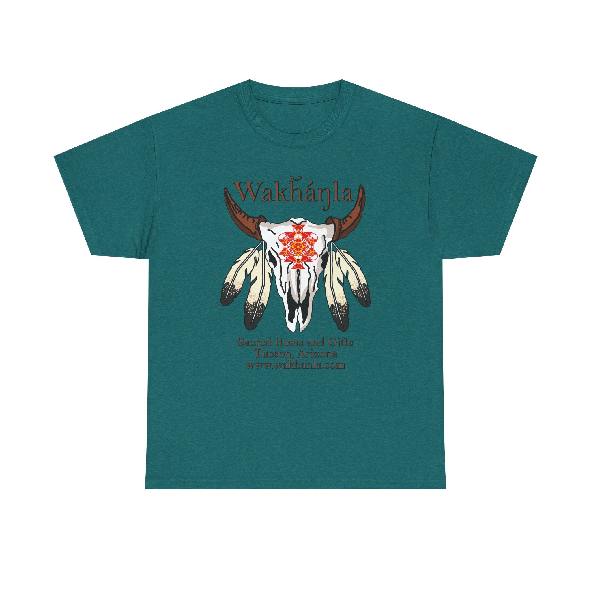 Wakhanla Buffalo Skull Logo T-Shirt — Native-Inspired Sacred Geometry Tee
