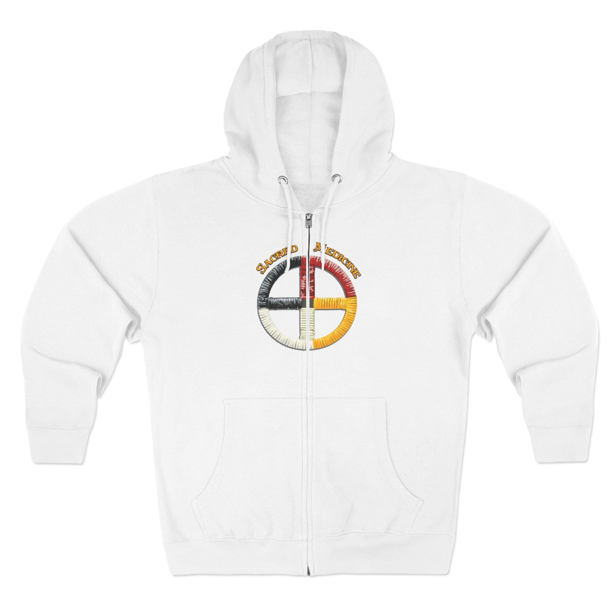 Lakota* Style Medicine Wheel Zip Hoodie