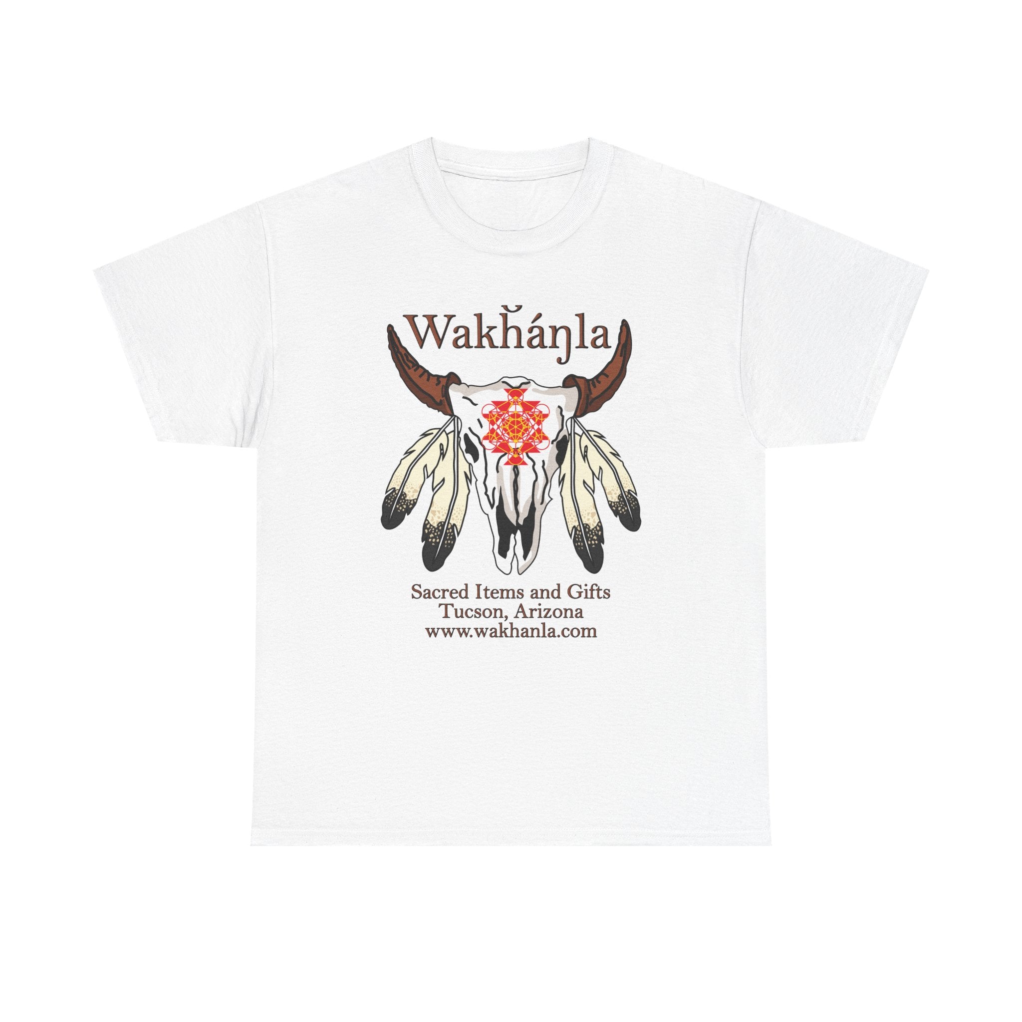 Wakhanla Buffalo Skull Logo T-Shirt — Native-Inspired Sacred Geometry Tee