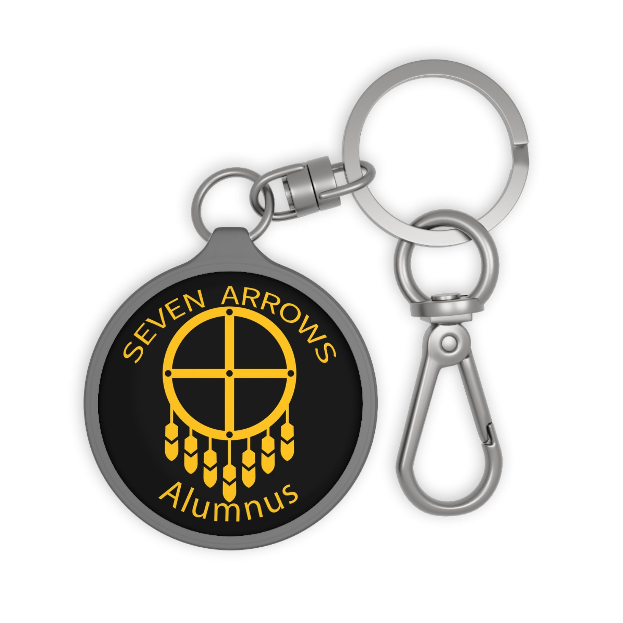 Yellow Seven Arrows Logo Alumnus Keyring