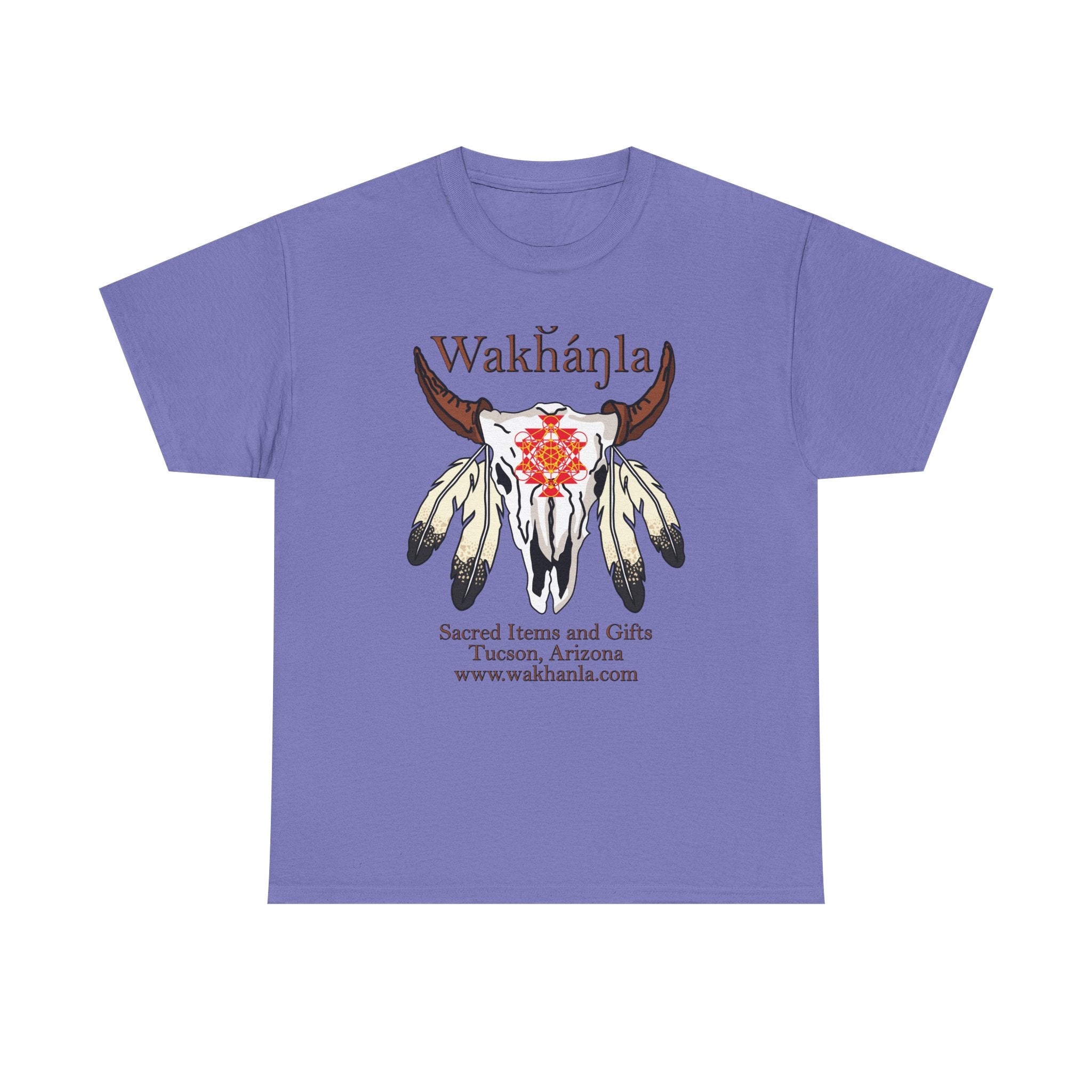 Wakhanla Buffalo Skull Logo T-Shirt — Native-Inspired Sacred Geometry Tee