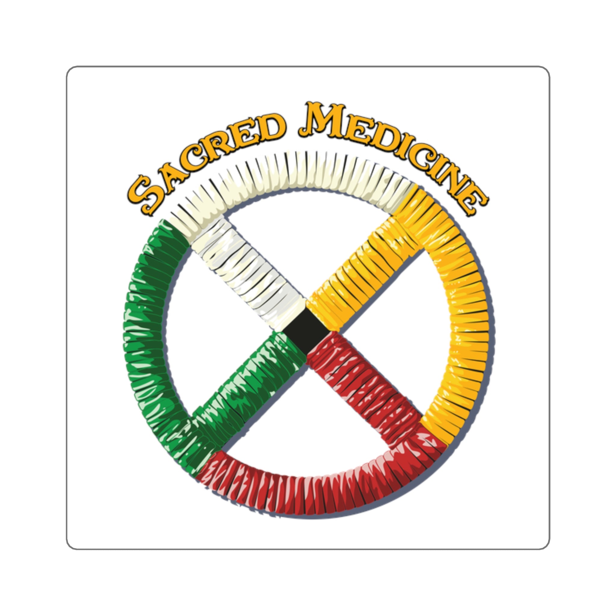 Cree* Medicine Wheel Square Sticker ON SALE 10% OFF!