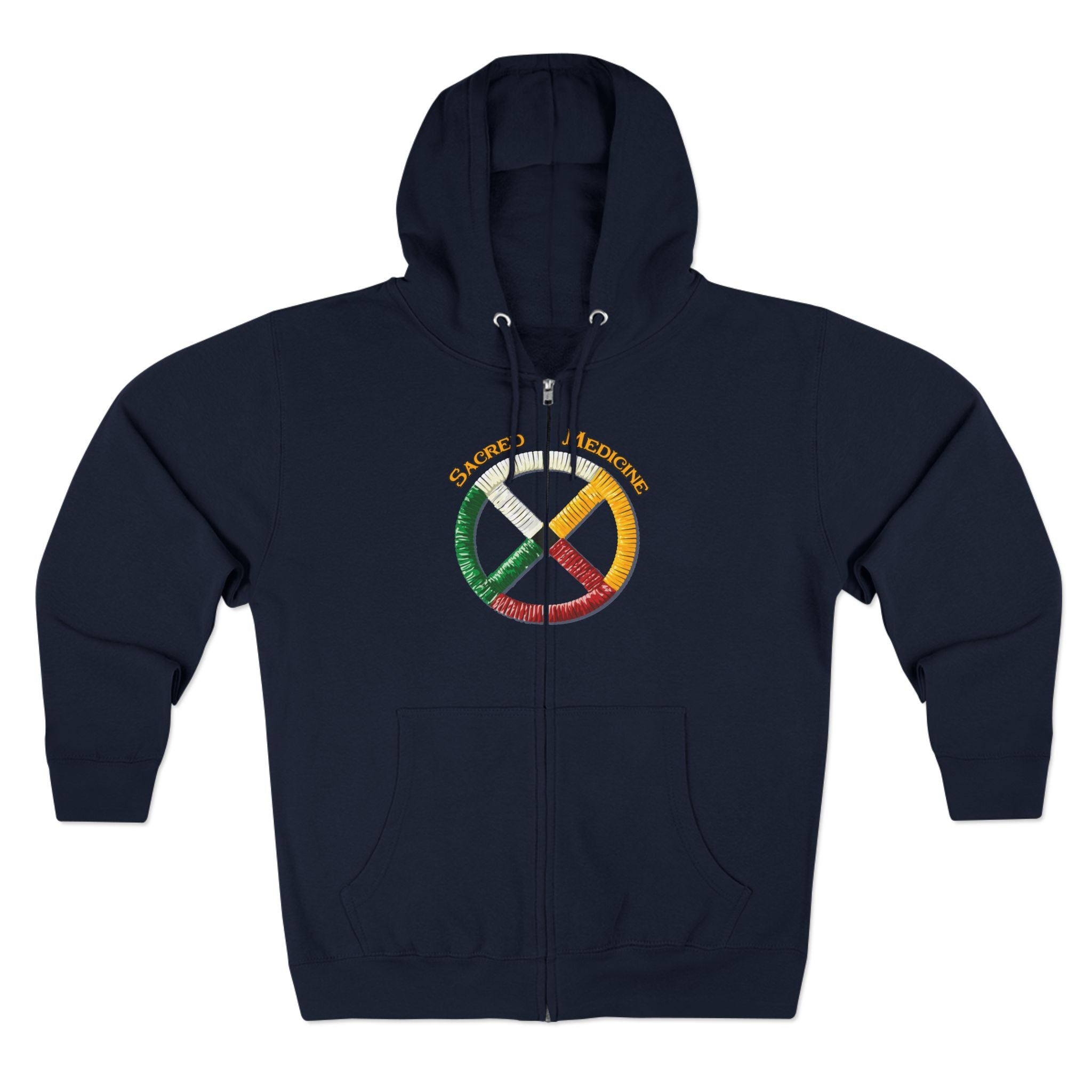 Cree* Style Medicine Wheel Zip Hoodie