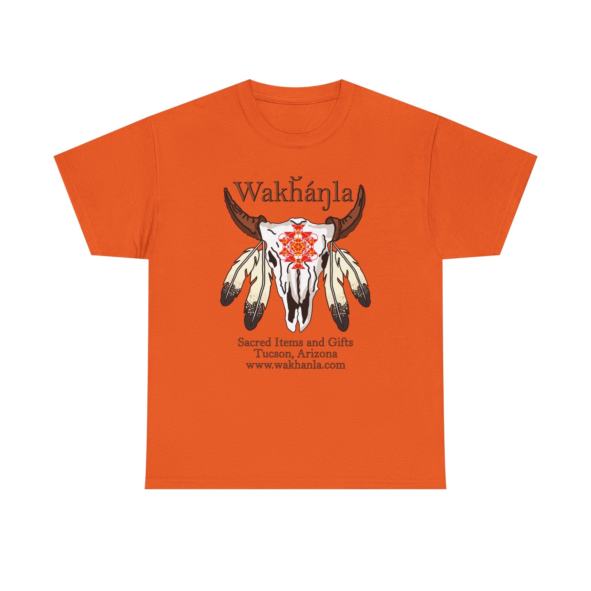 Wakhanla Buffalo Skull Logo T-Shirt — Native-Inspired Sacred Geometry Tee