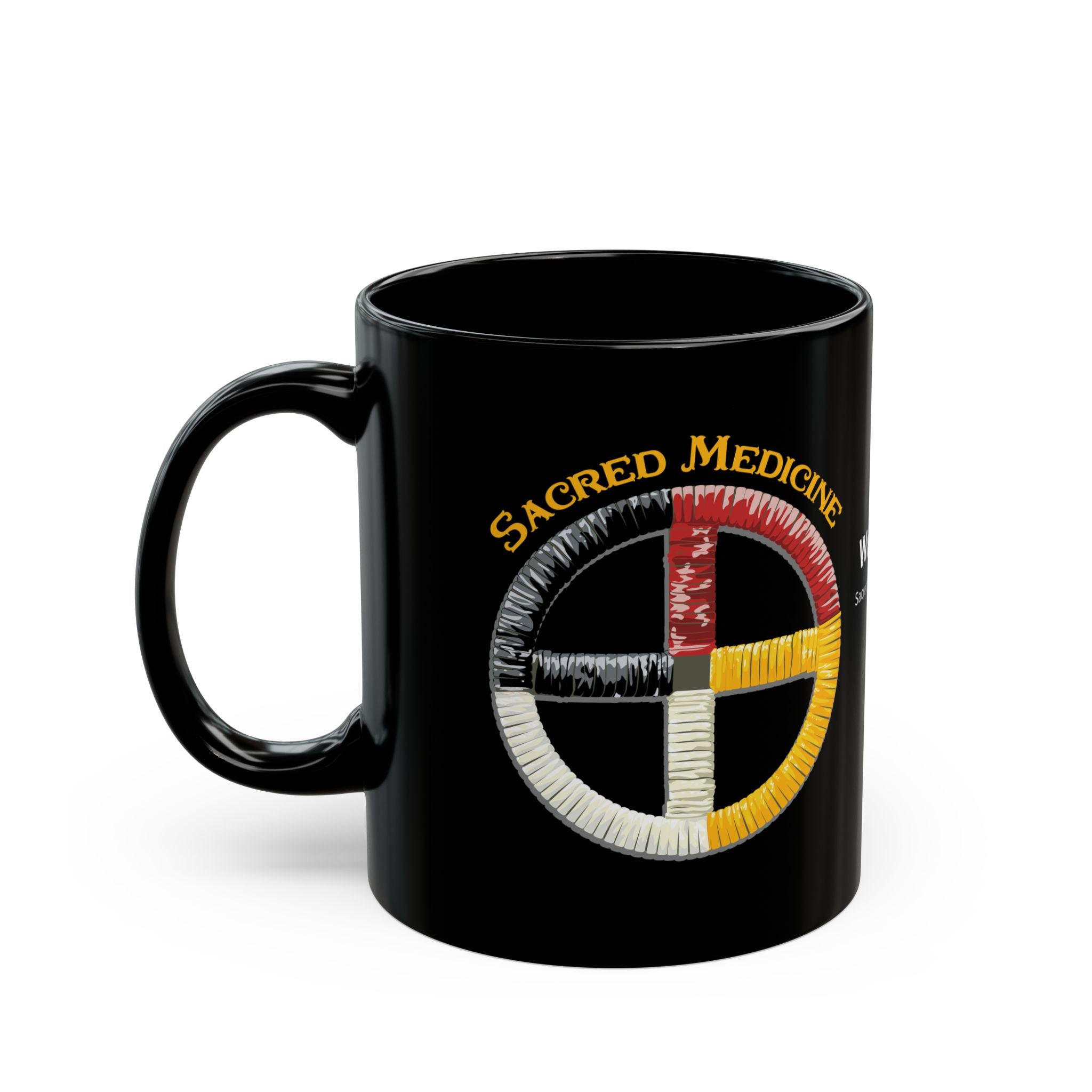 Lakota* Style Porcupine Quill Medicine Wheel Mug (11oz/15oz)