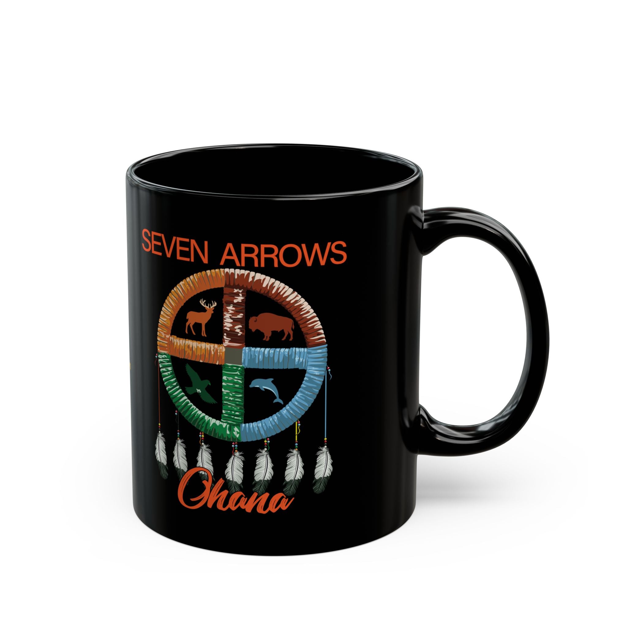 Seven Arrows Ohana Black Mug(11oz/15oz)
