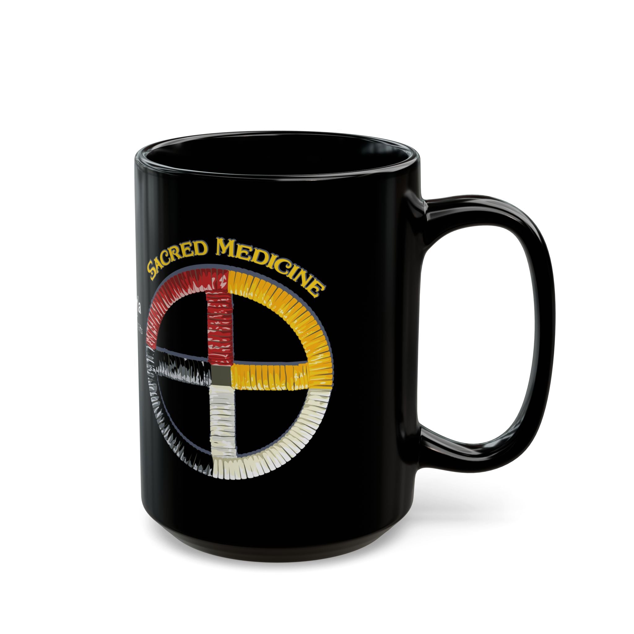 Ojibwe* Style Porcupine Quill Medicine Wheel Mug (11oz/15oz)