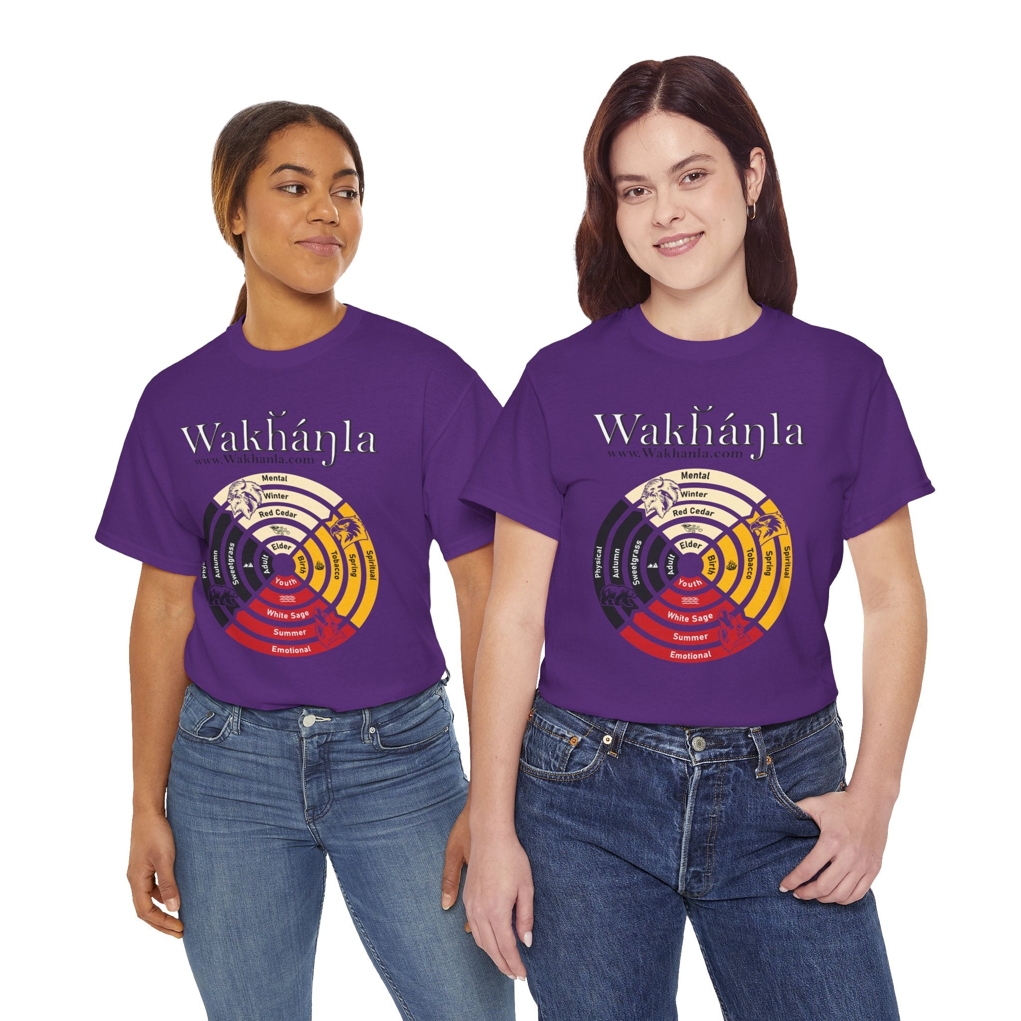 Medicine Wheel Concentric Tee — Sacred Four Teachings Cotton Shirt