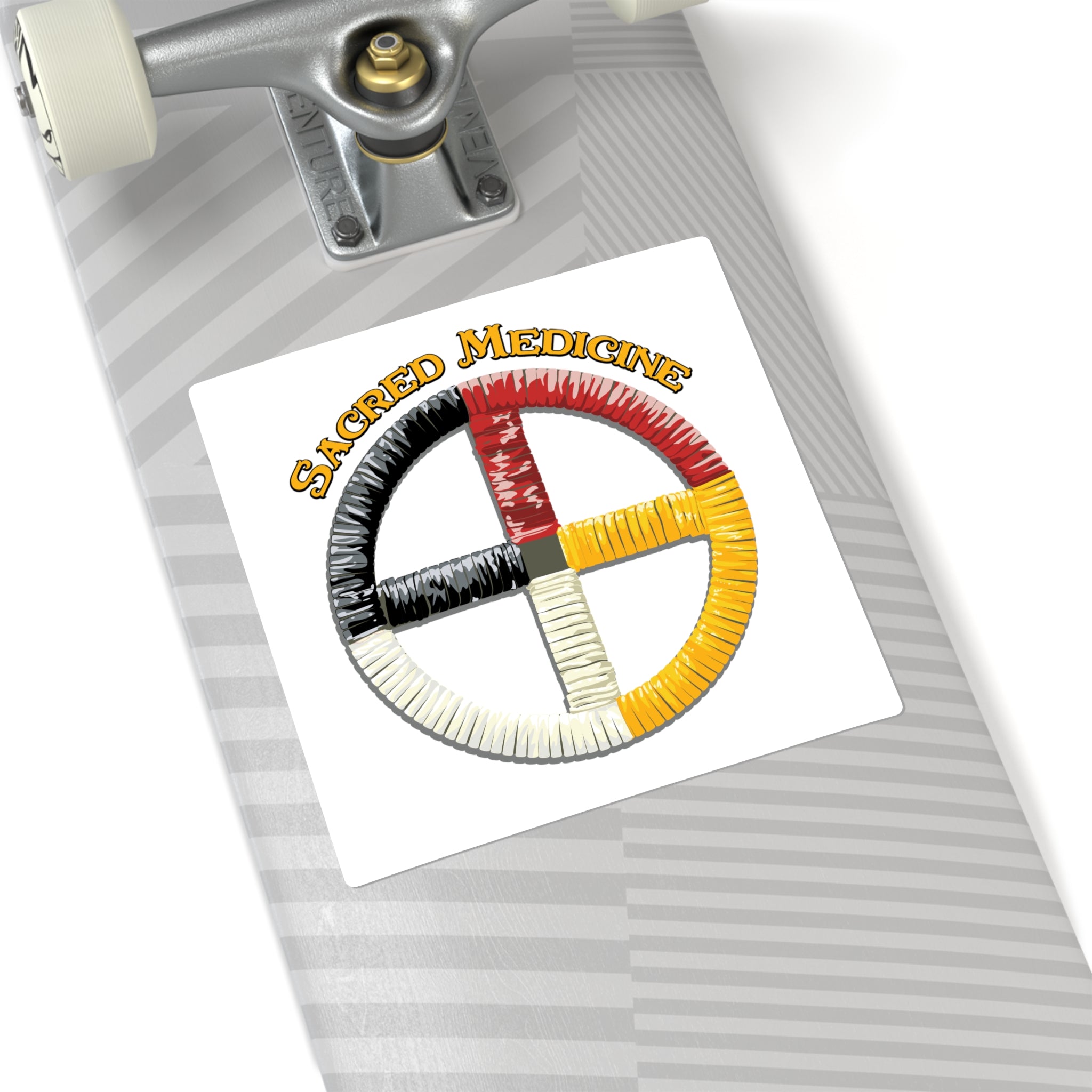 Lakota* Medicine Wheel Square Sticker ON SALE 10% OFF!