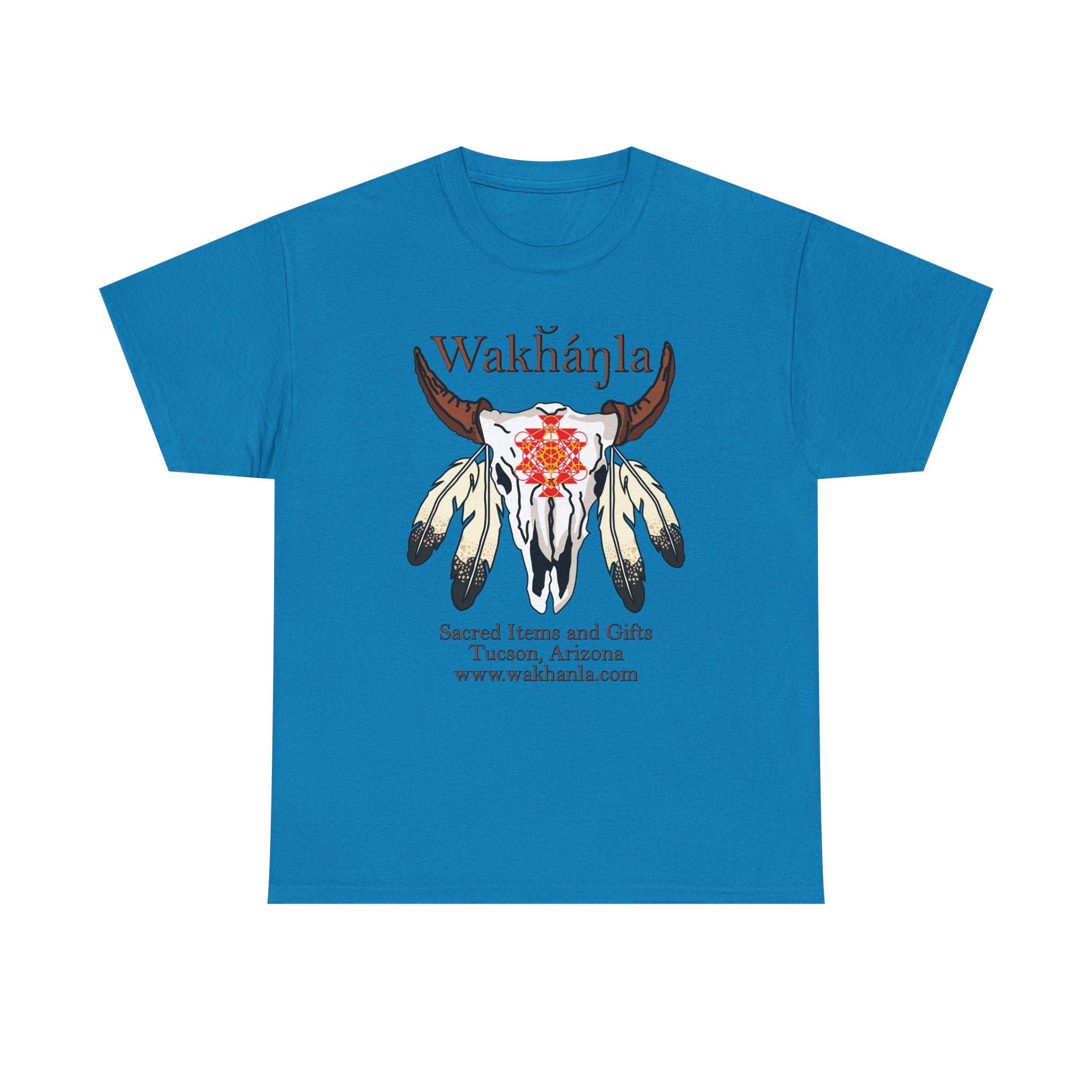 Wakhanla Buffalo Skull Logo T-Shirt — Native-Inspired Sacred Geometry Tee