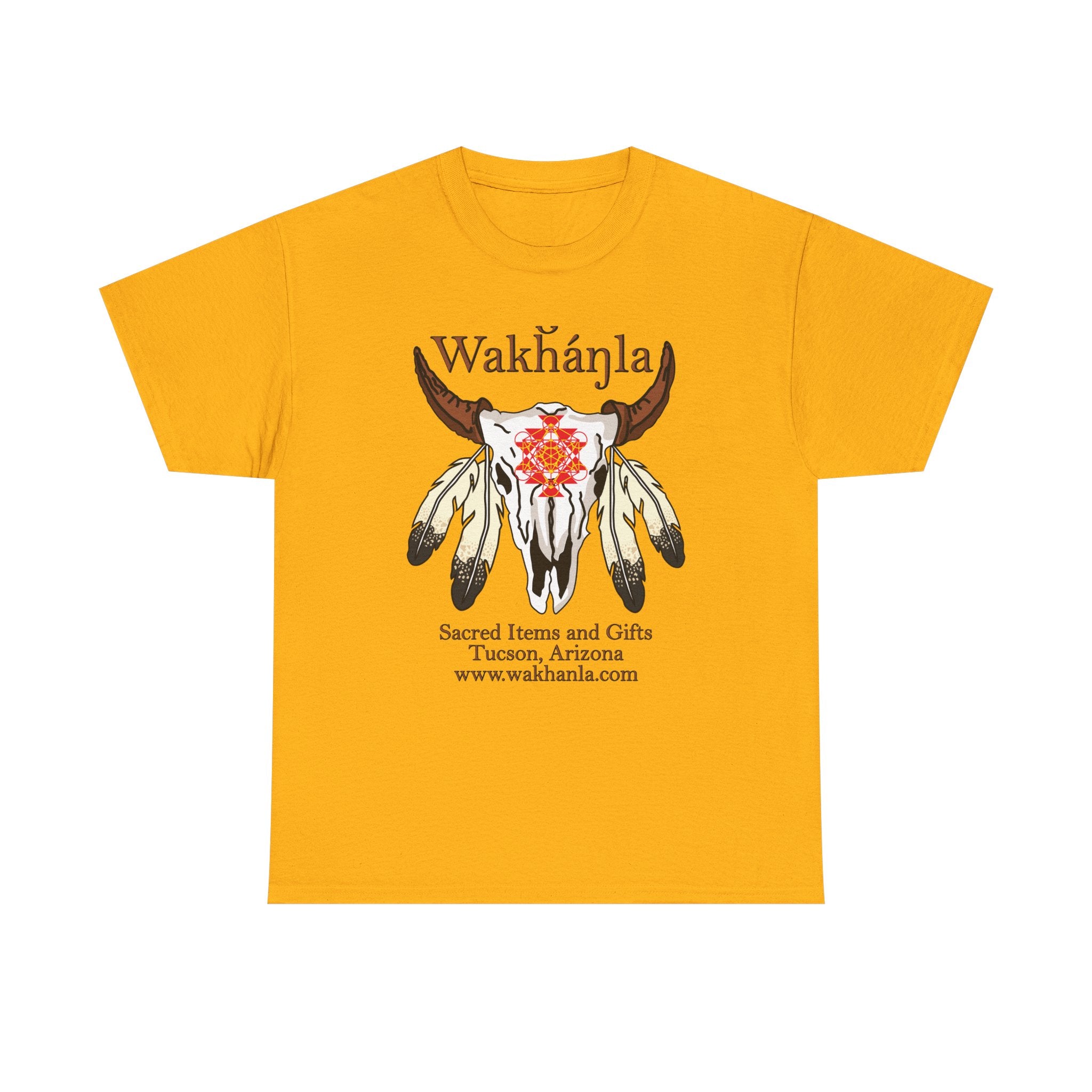 Wakhanla Buffalo Skull Logo T-Shirt — Native-Inspired Sacred Geometry Tee