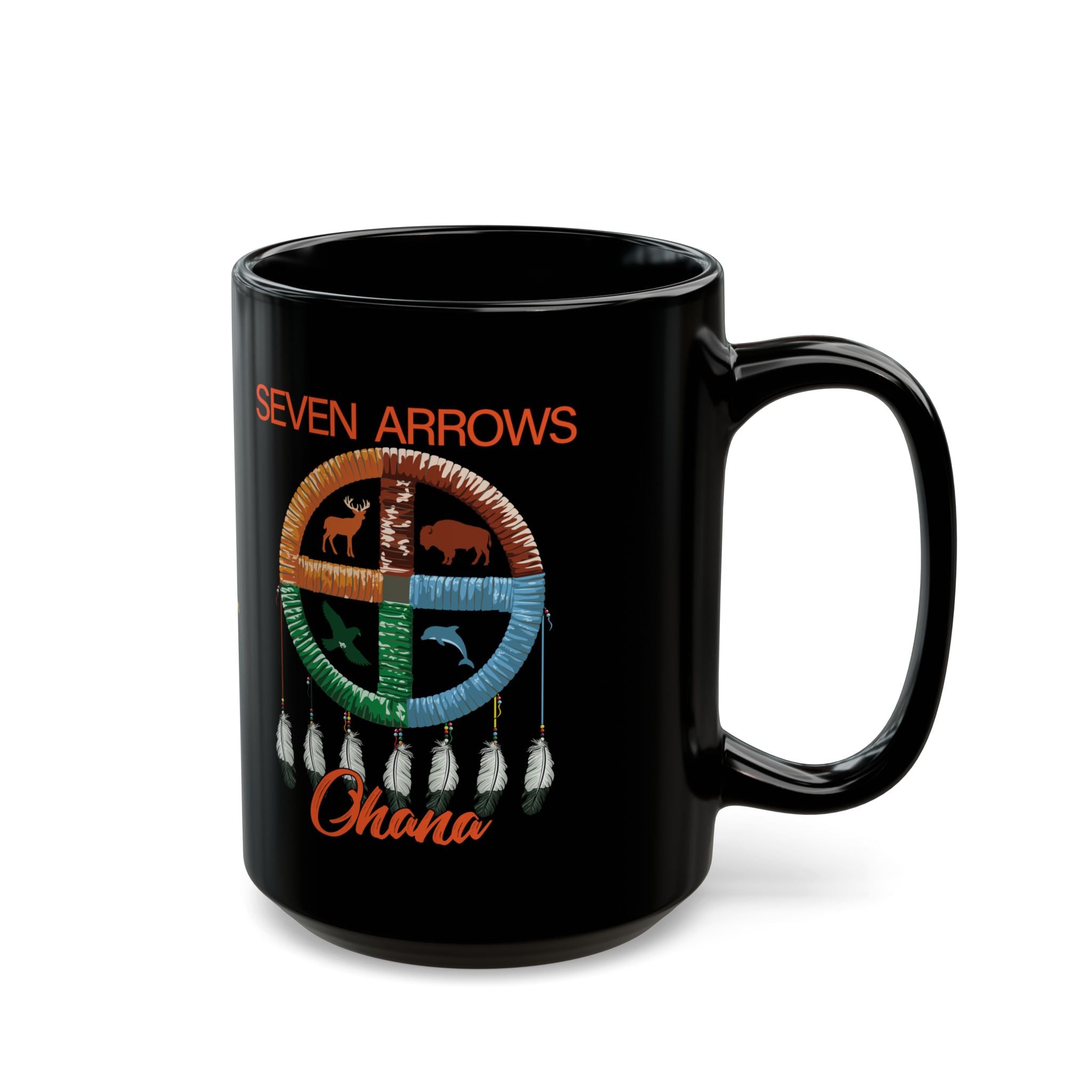 Seven Arrows Ohana Black Mug(11oz/15oz)
