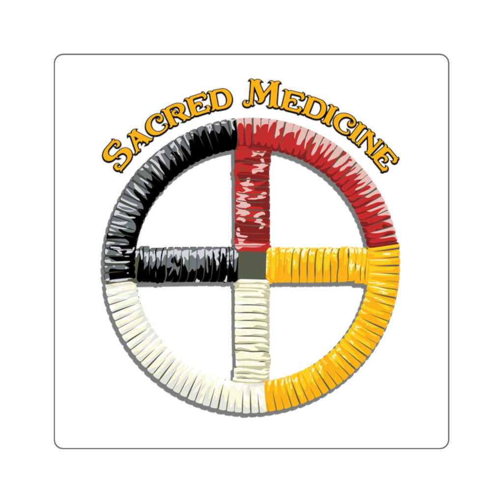 Lakota* Medicine Wheel Square Sticker ON SALE 10% OFF!